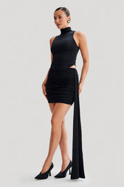 Wren Slinky Mini Skirt - Black