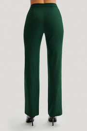 Allanah Straight Leg Pant - Forest Green