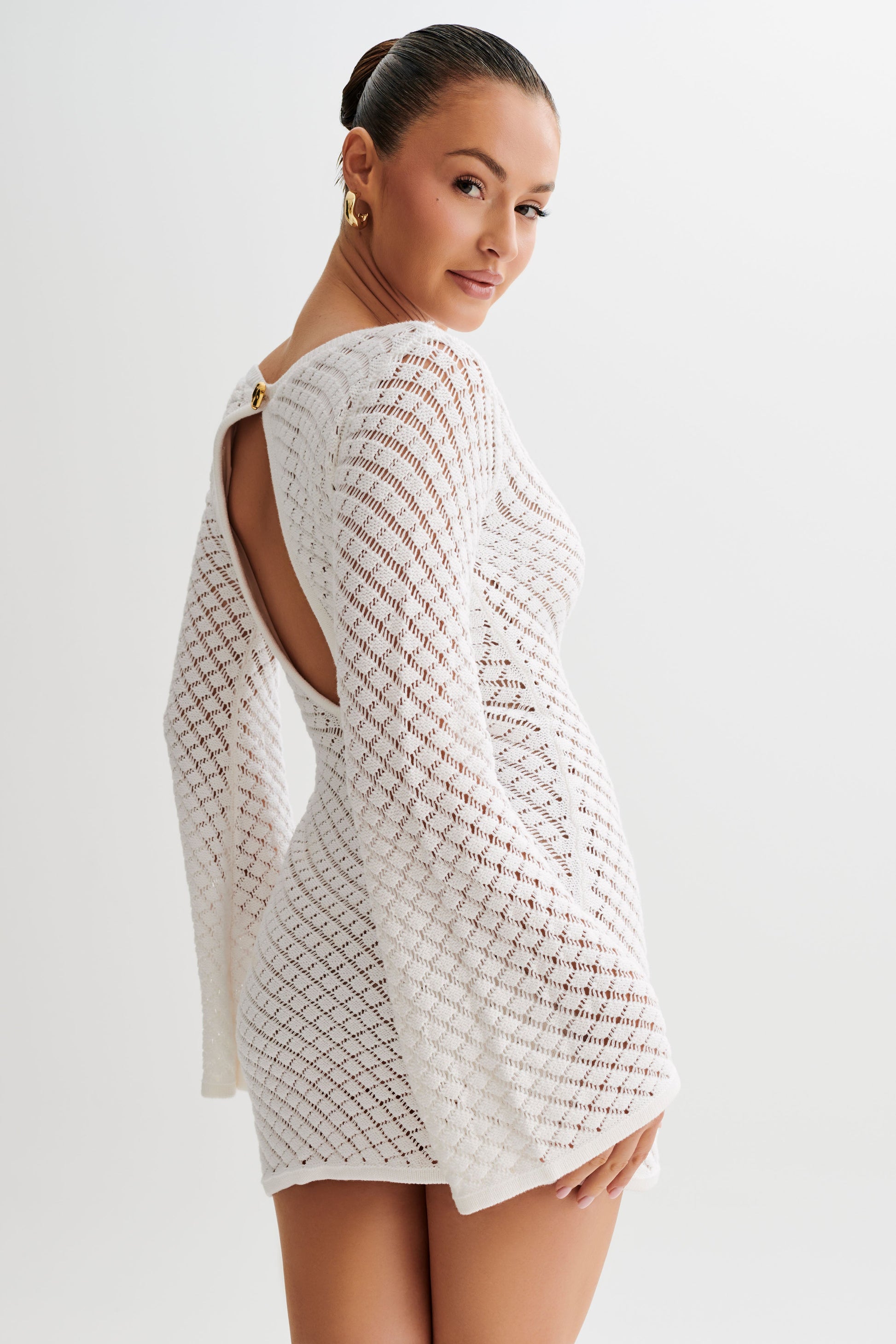 Galilea Knit Mini Dress - Ivory #8