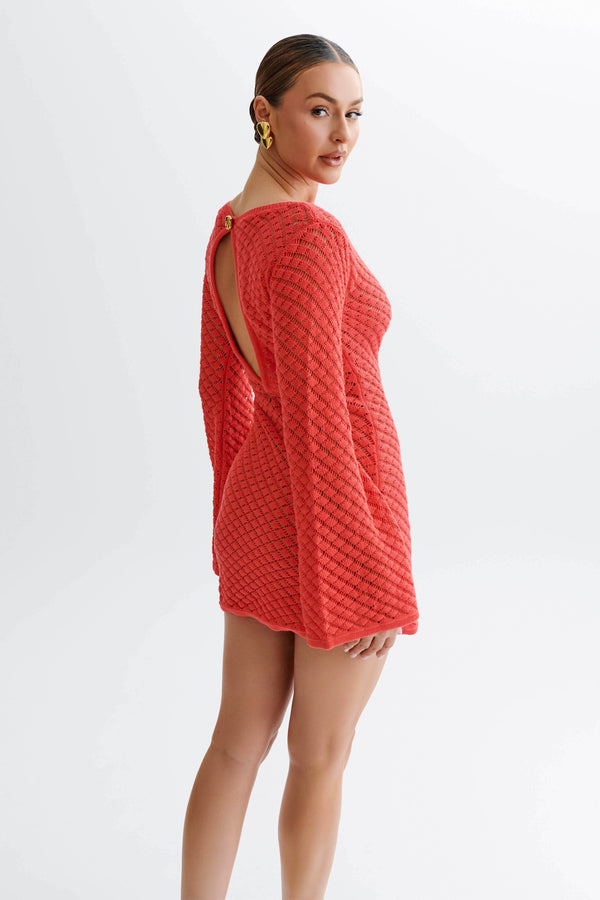 Galilea Knit Mini Dress - Pomegranate
