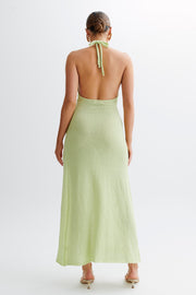 Cherie Knit Halter Maxi Dress - Apple