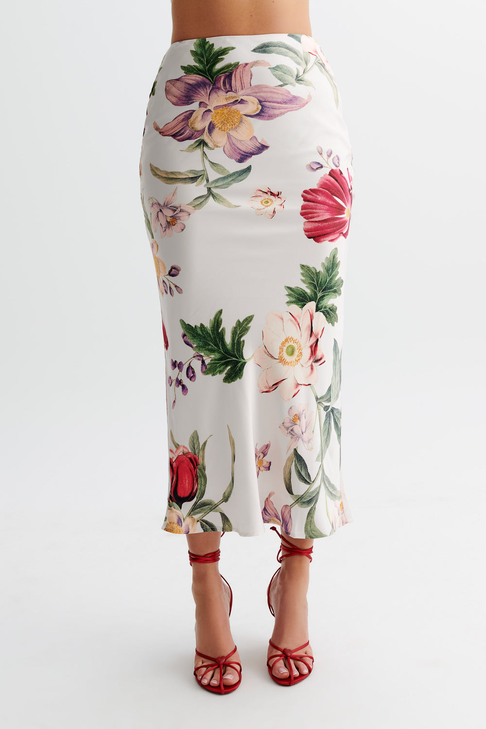 Mesh And Satin Fabric Skirt