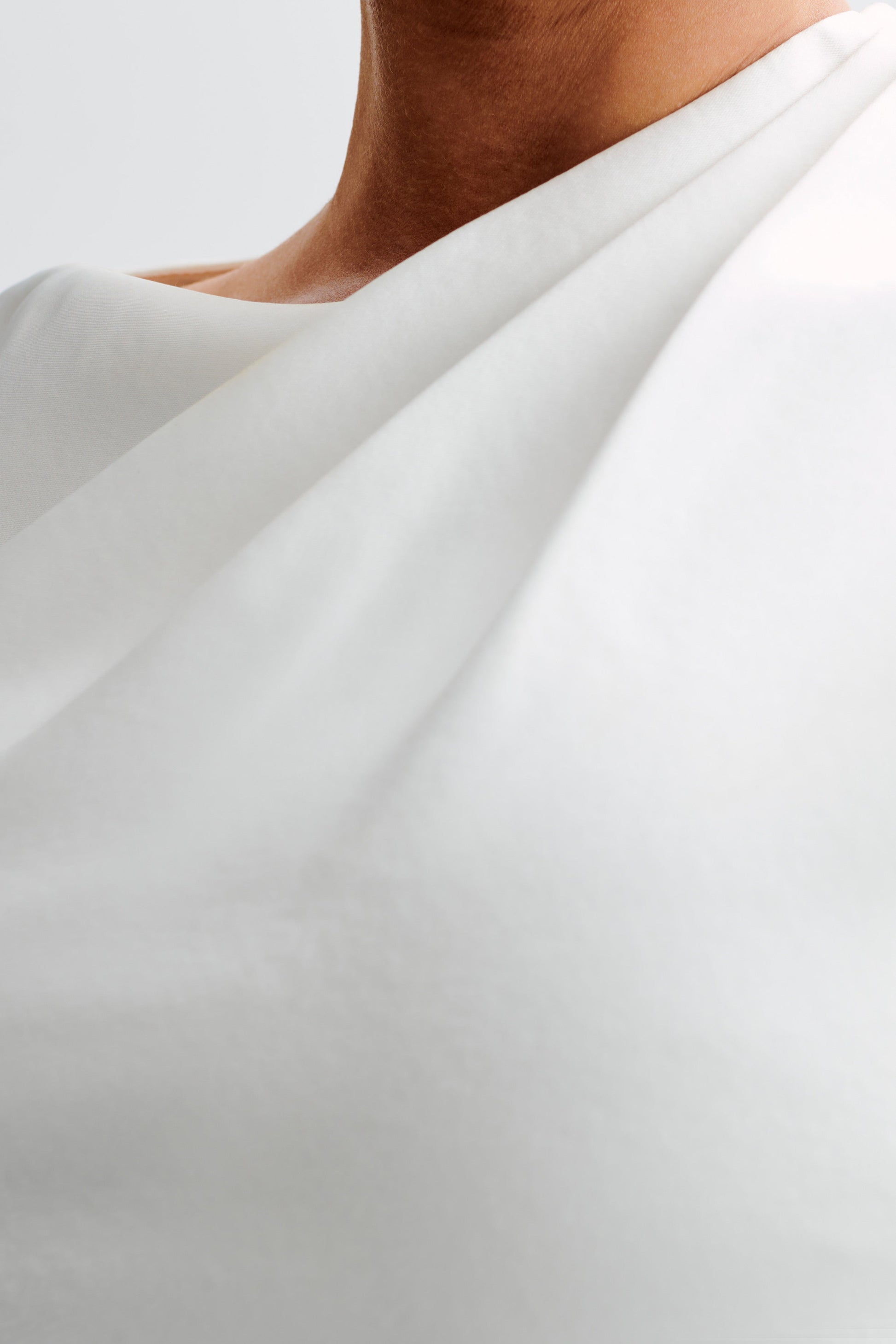 Granger Satin Structured Mini Dress - White #7