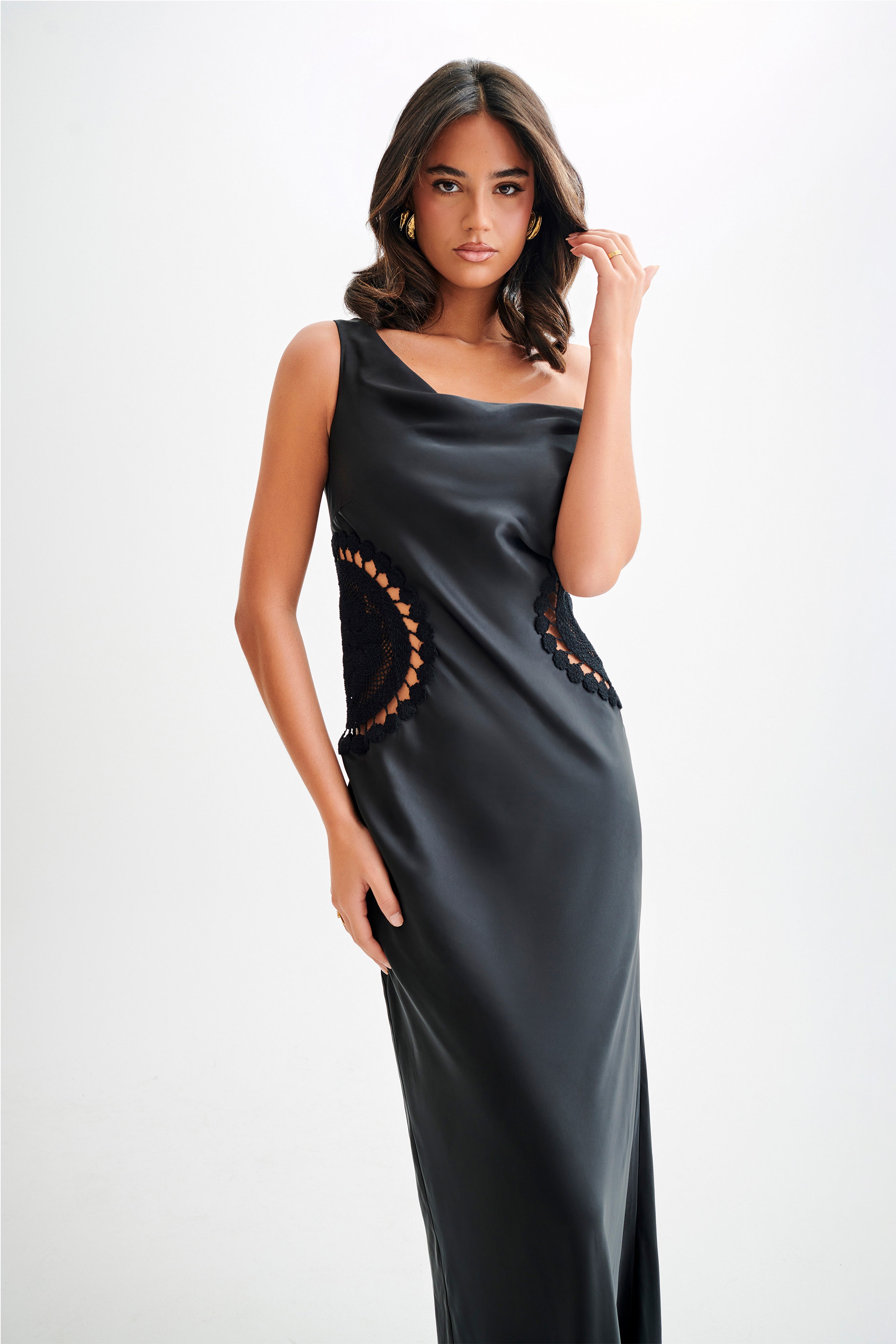 kristina maxi dress Kristina Mesh Maxi Dress - Dynamite - Black