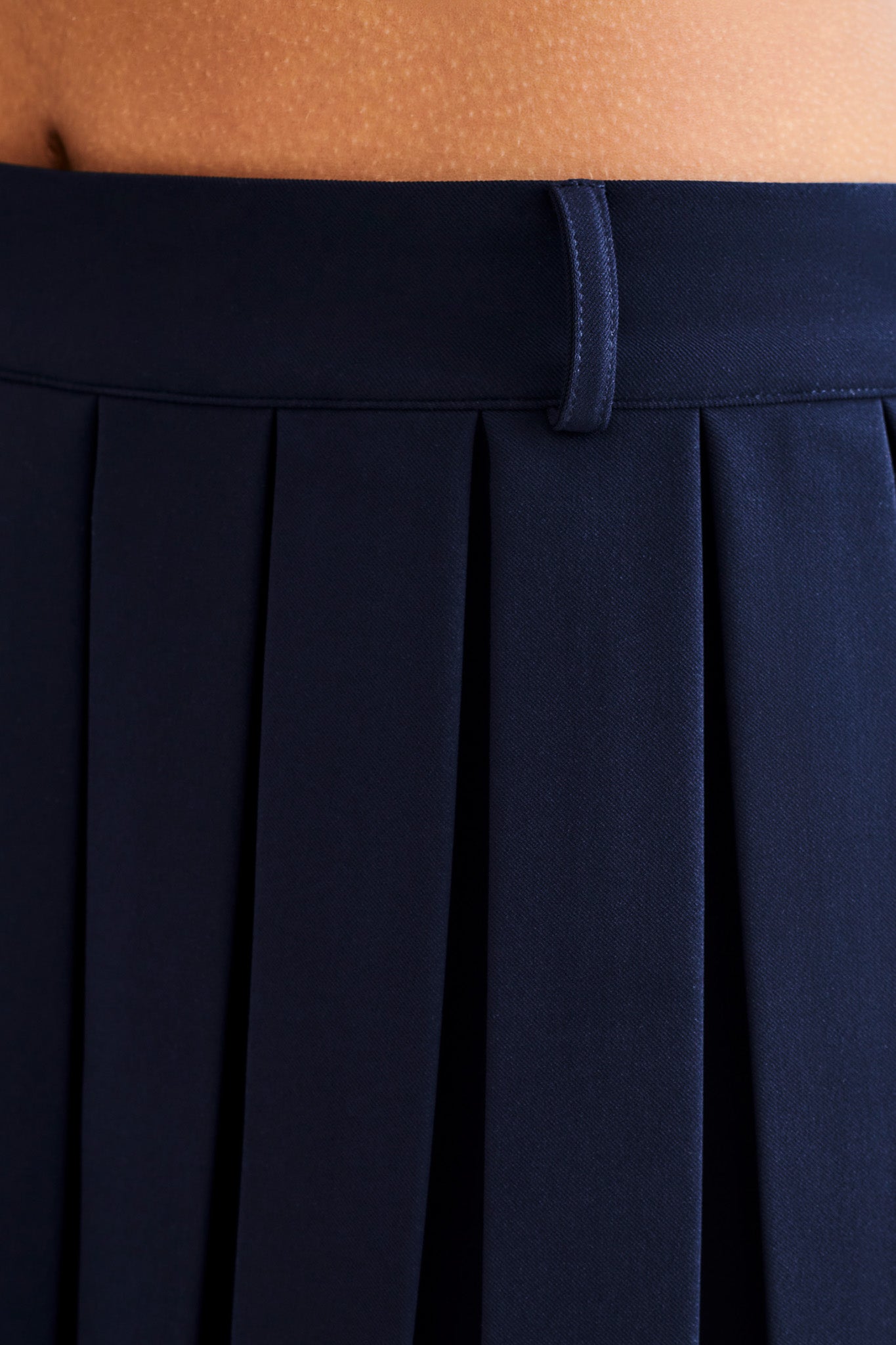 Mura Pleated Mini Skirt - Navy #11