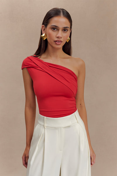 ANDMARY】Nana ribbon oneshoulder tops