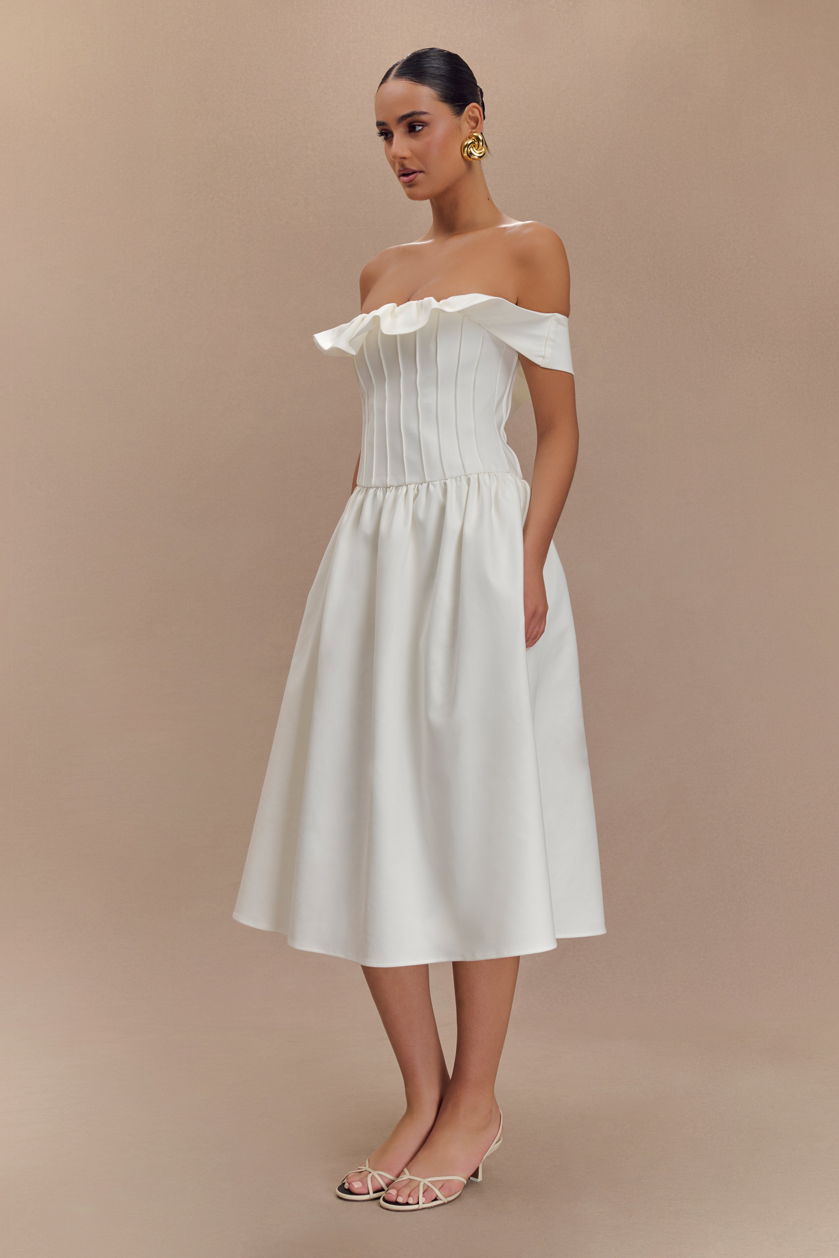 Orla Strapless Cotton Midi Dress