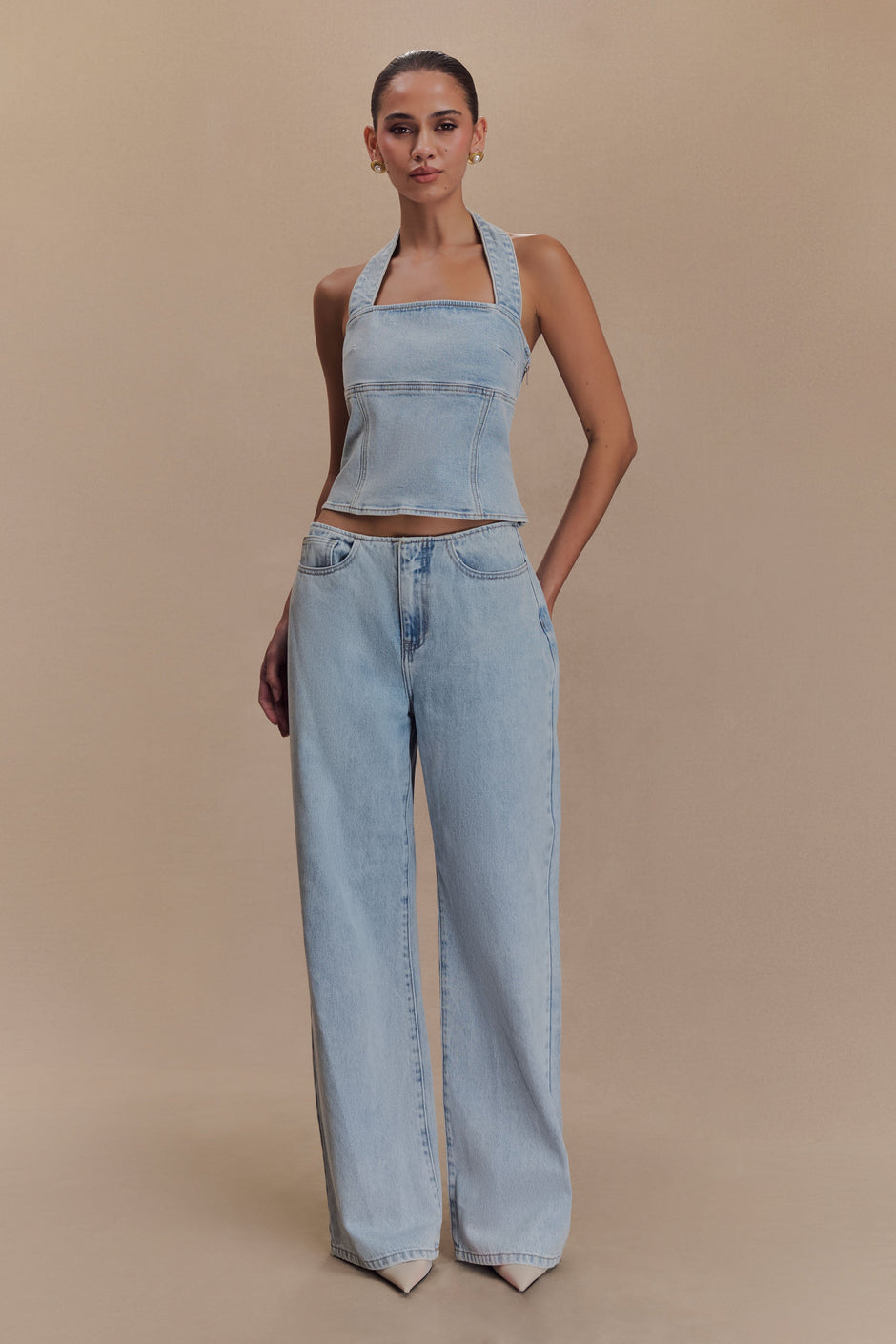 Power Halter Blue Denim
