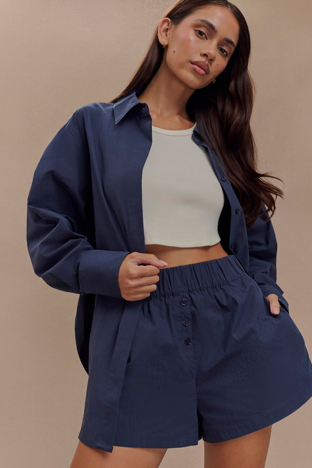 Carmen OverSize Shirt - Navy