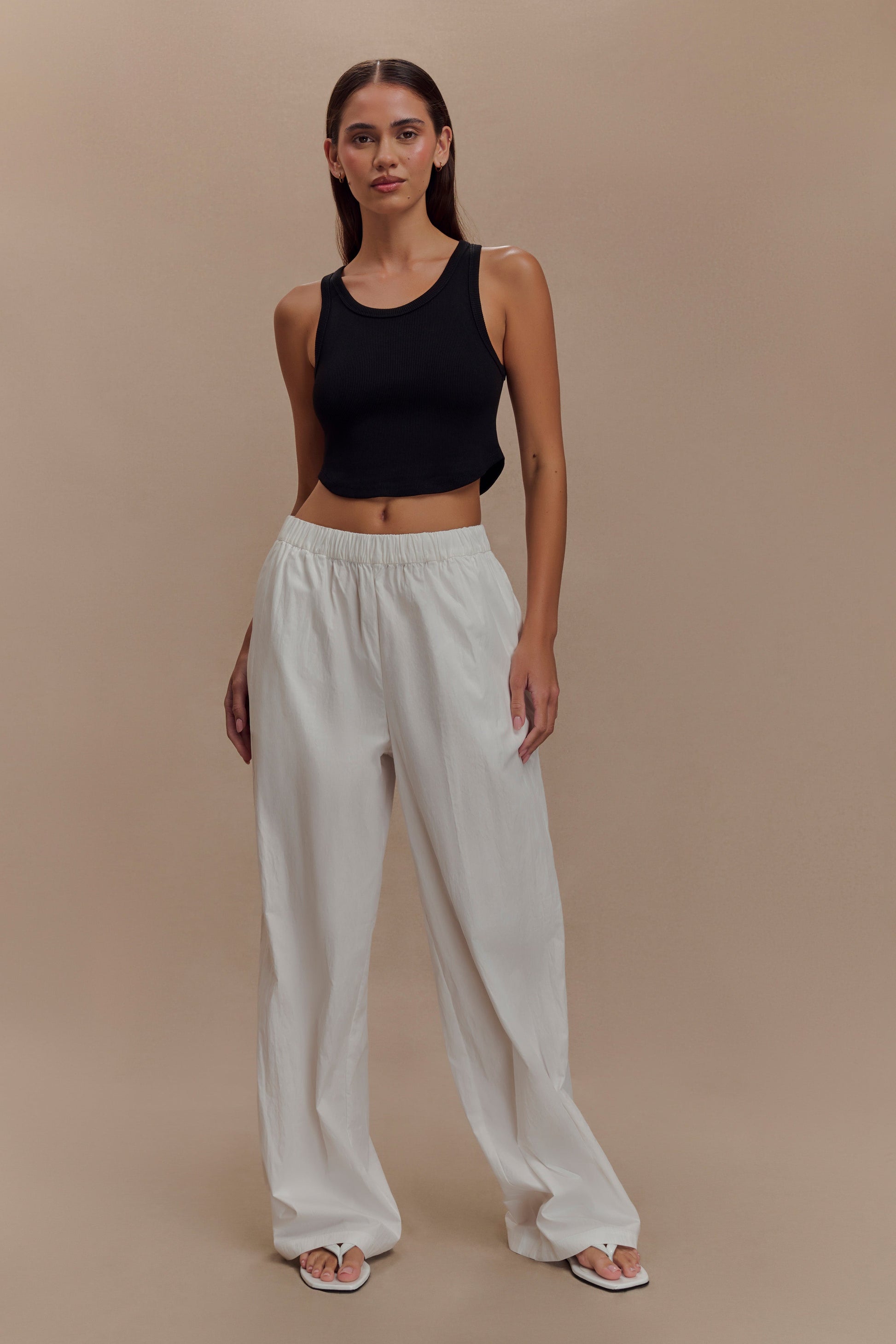 Morgana Ribbed Tank Top - Black #7