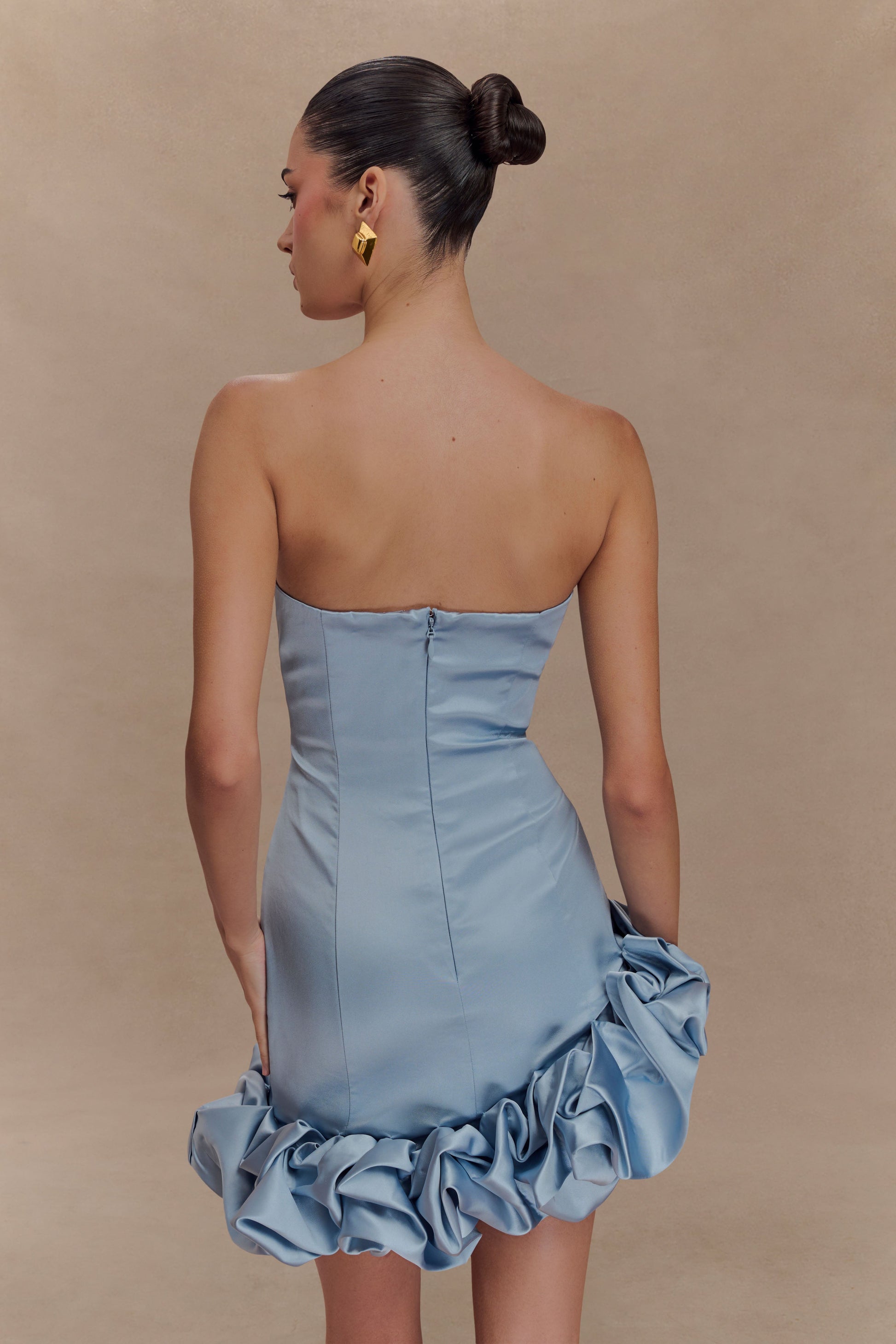 Alba Bubble Mini Dress - Cornflower Blue | MESHKI Alba Bubble Mini Dress - Cornflower Blue | MESHKI