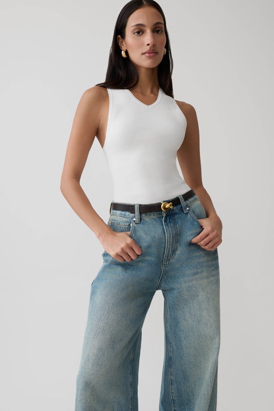 Marleen Knit Tank Top - White