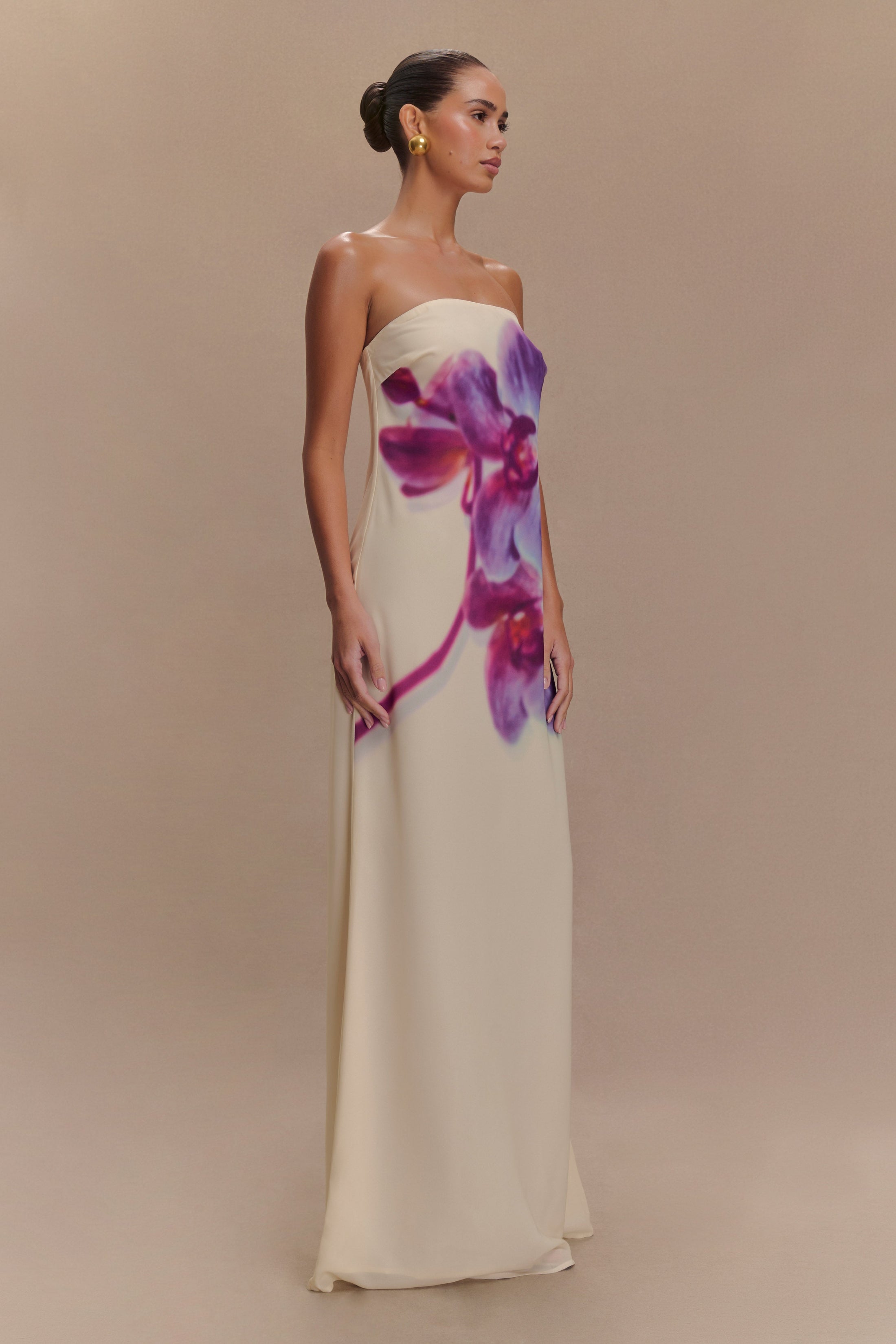 Ashwin Strapless Beaded Maxi Dress - Sunpetal Print main image 1