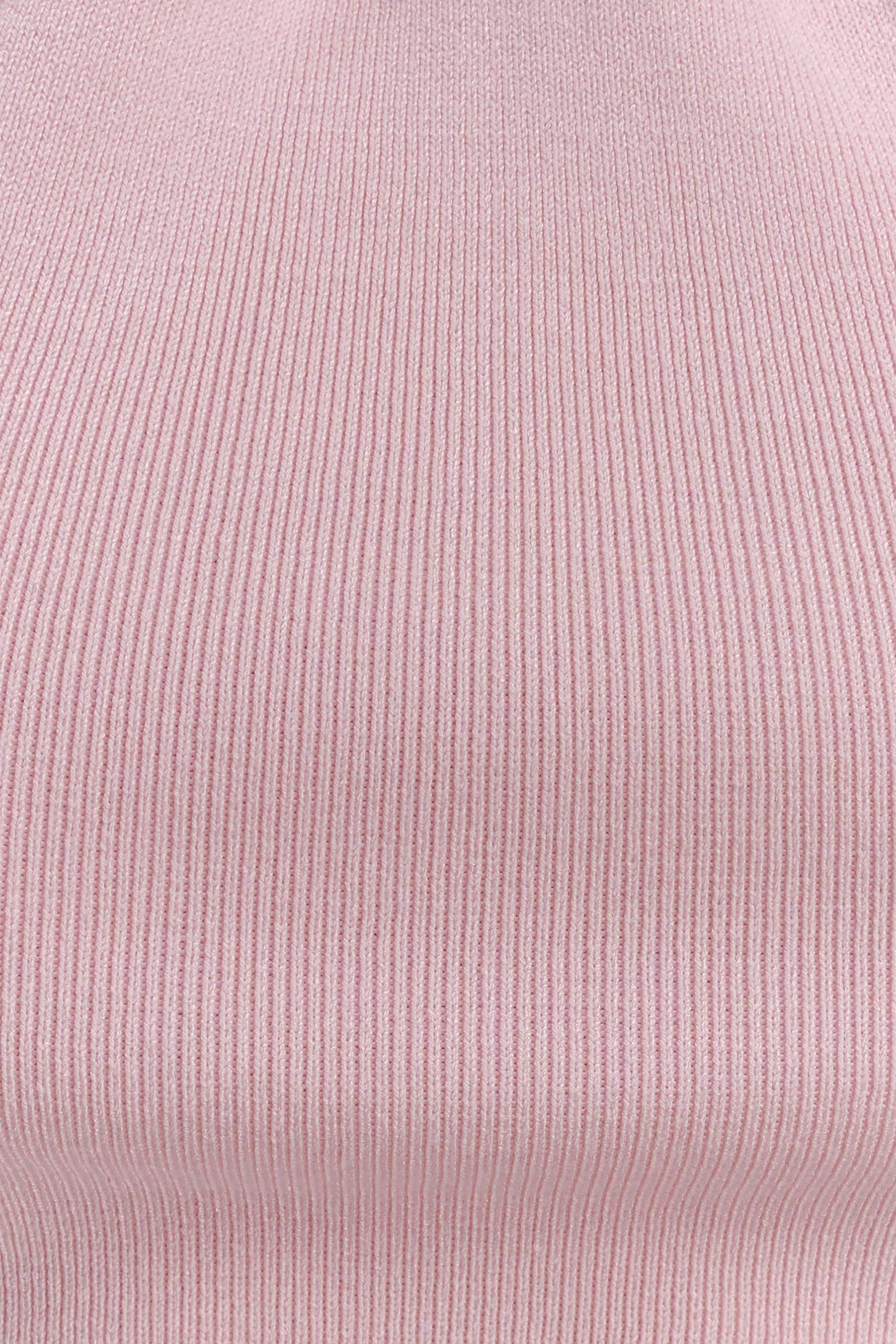 Angelika Twist Front Knit Top - Baby Pink #7