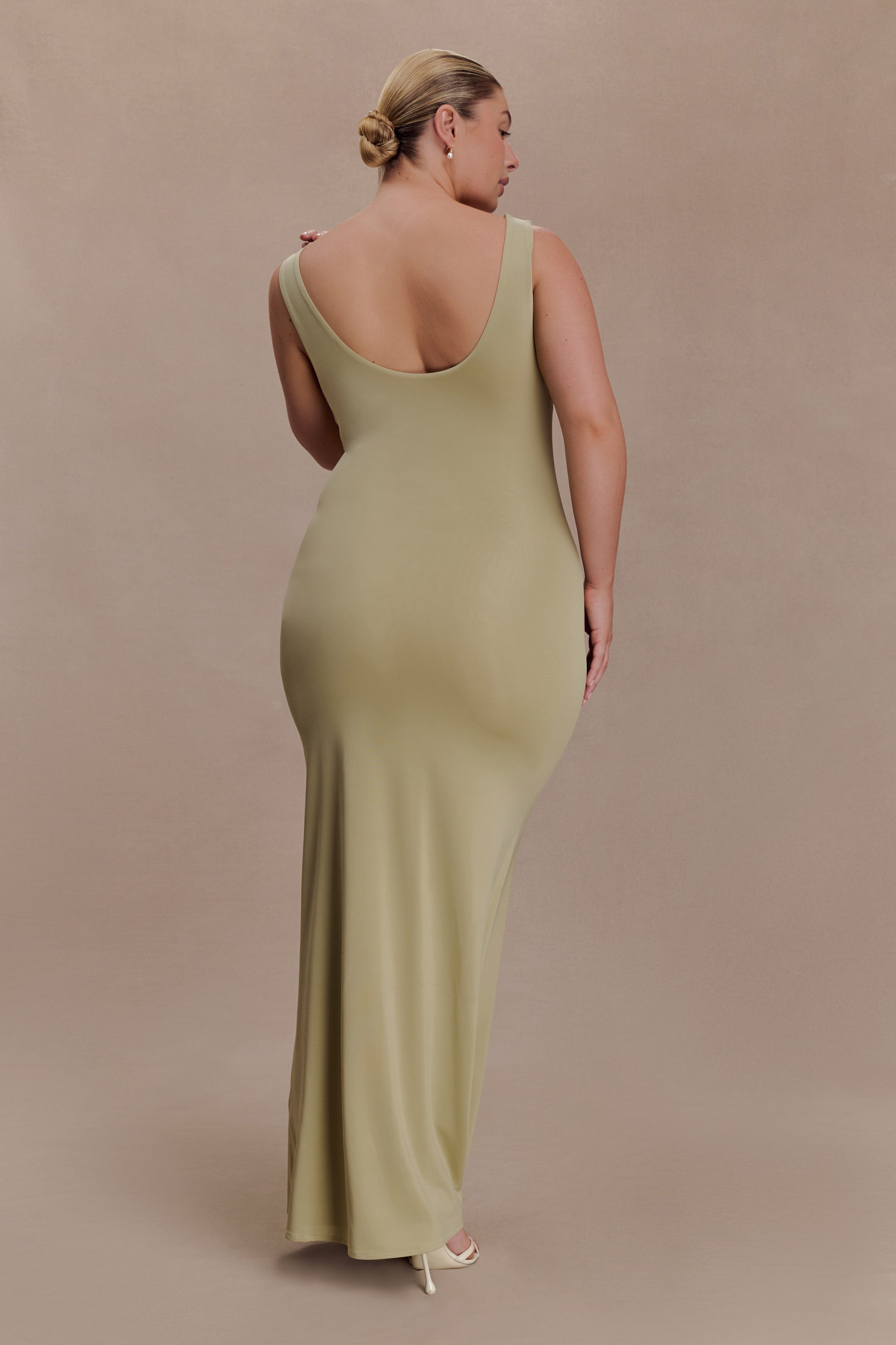 Marta Slinky Cowl Maxi Dress - Sage #6