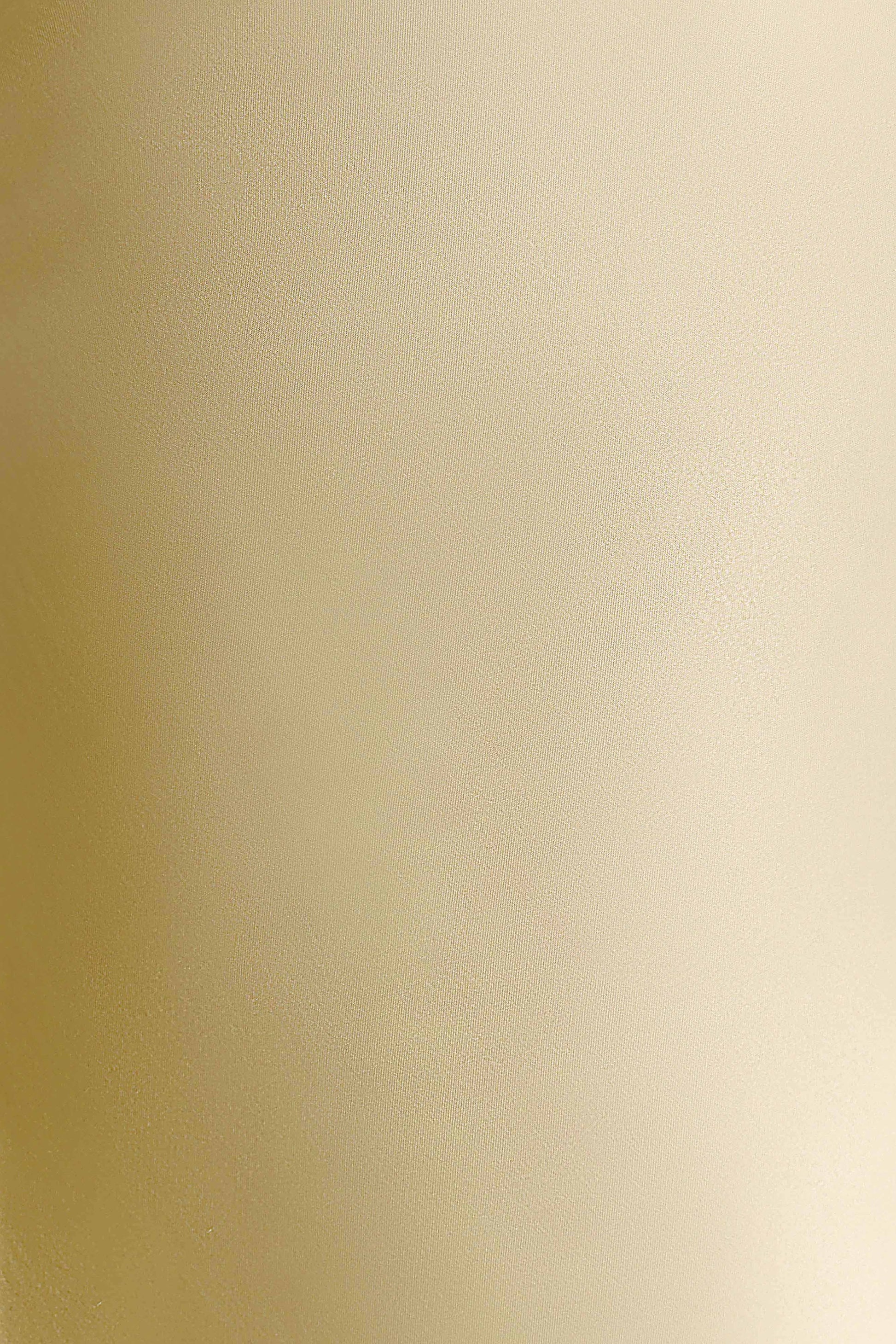 Alice Satin Halter Maxi Dress - Lemon #6