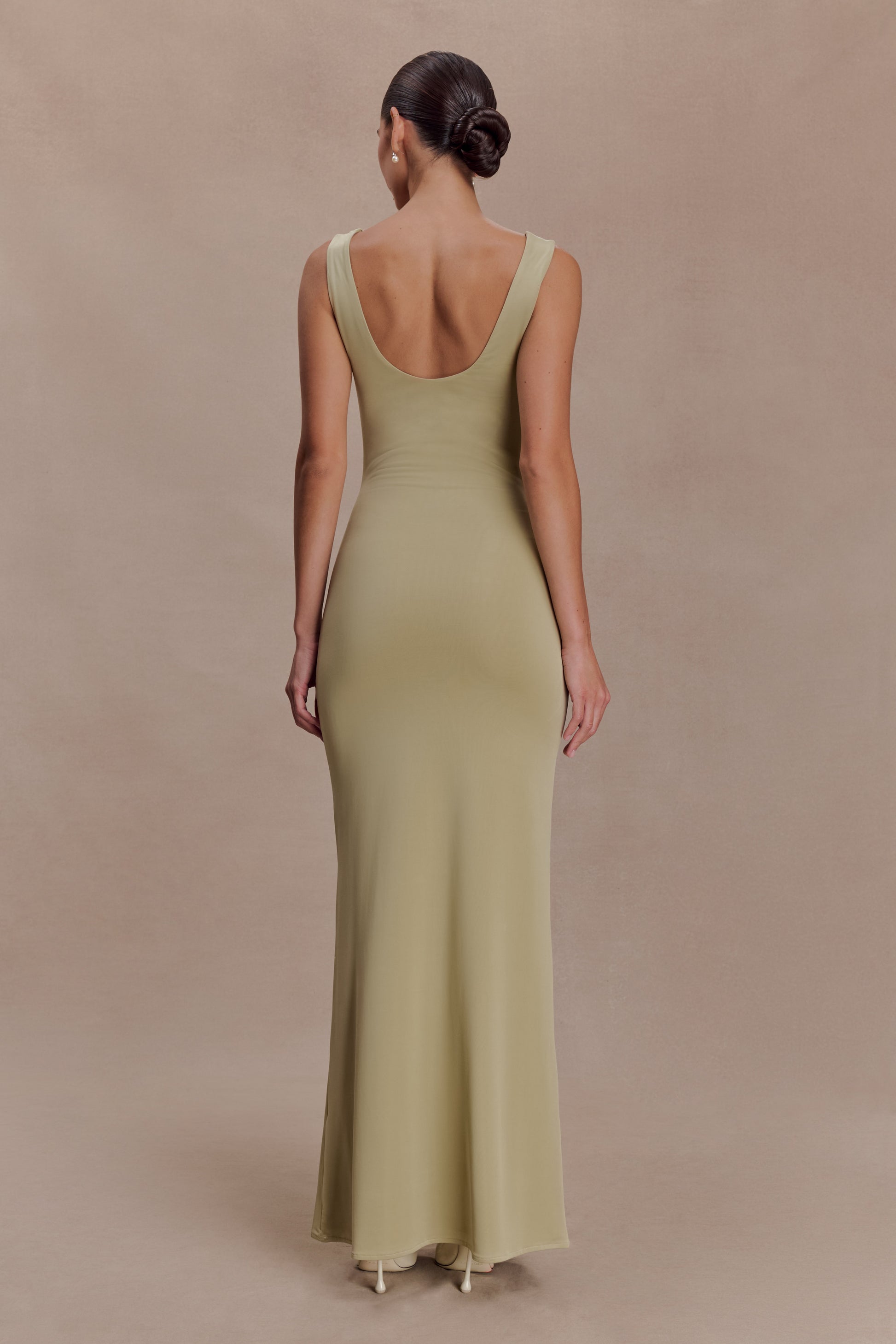 Marta Slinky Cowl Maxi Dress - Sage #2