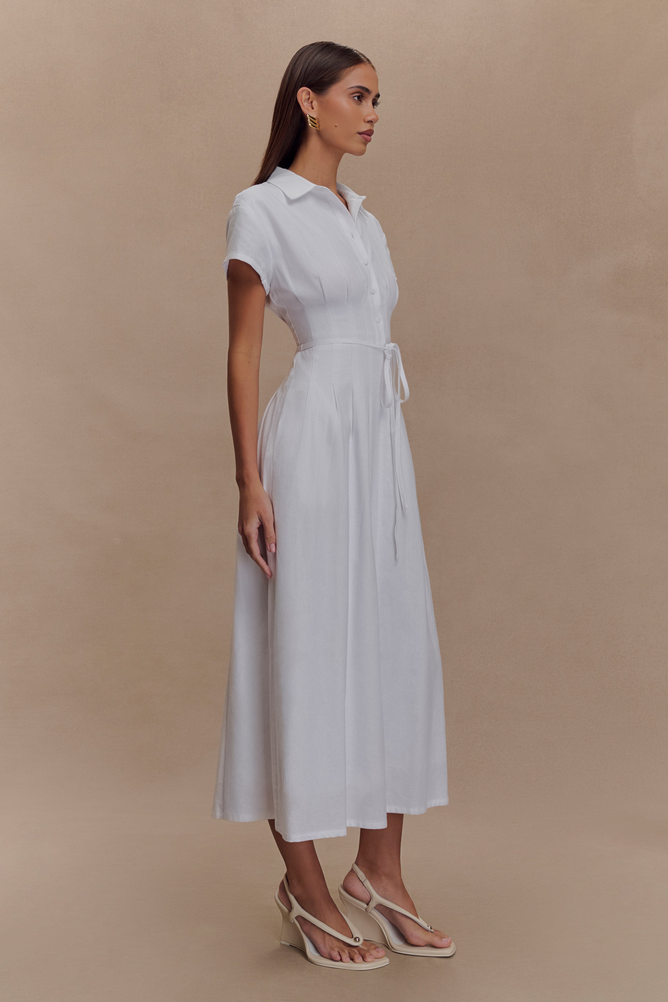 White Midi Dresses Shop Online & MESHKI — free download
