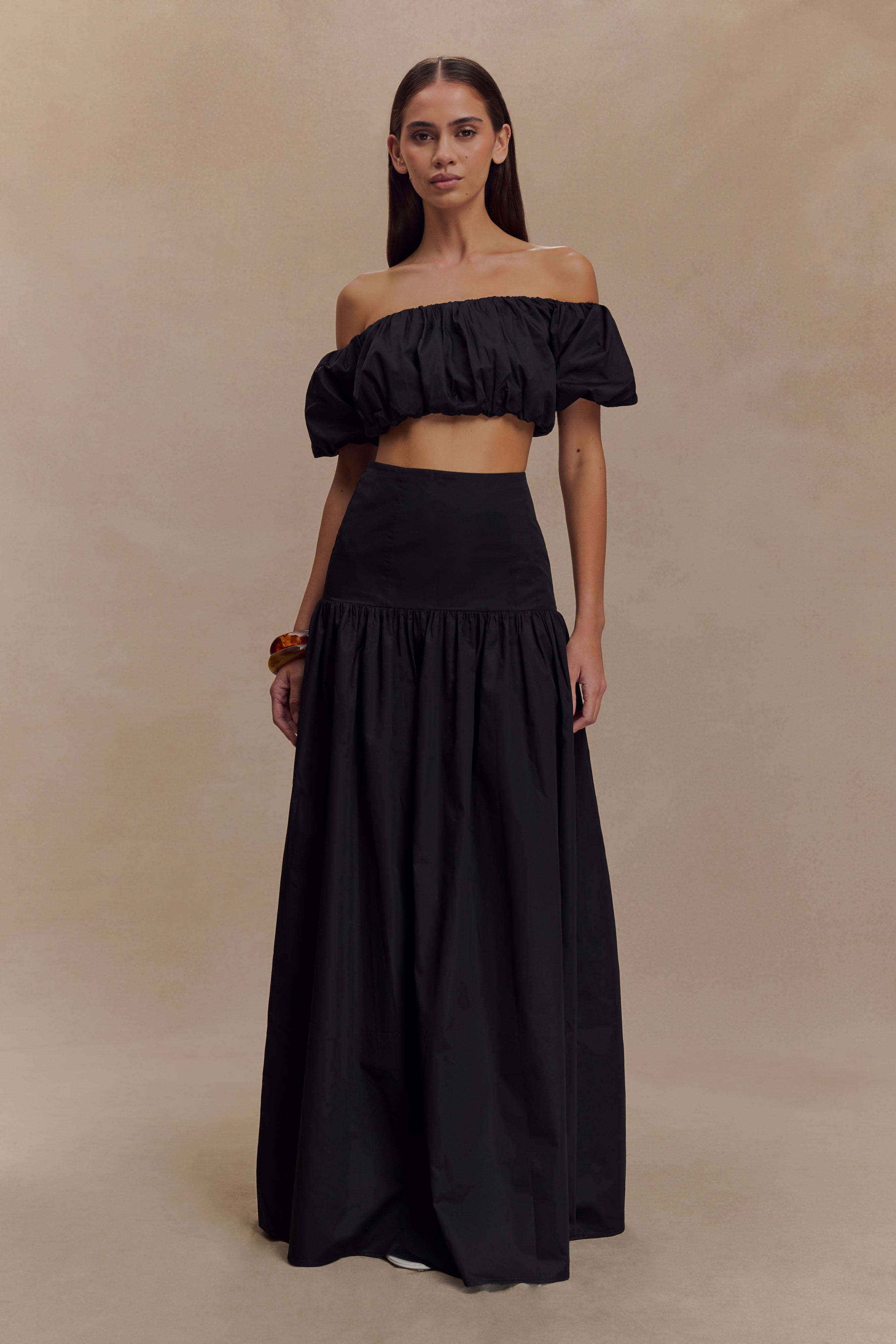 Autumn Maxi Skirt - Black | MESHKI