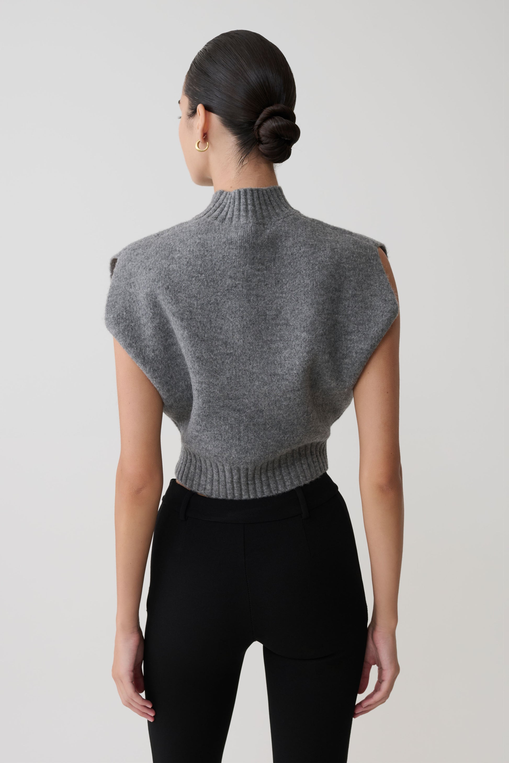 Niko Knit Oversized Top - Charcoal #2