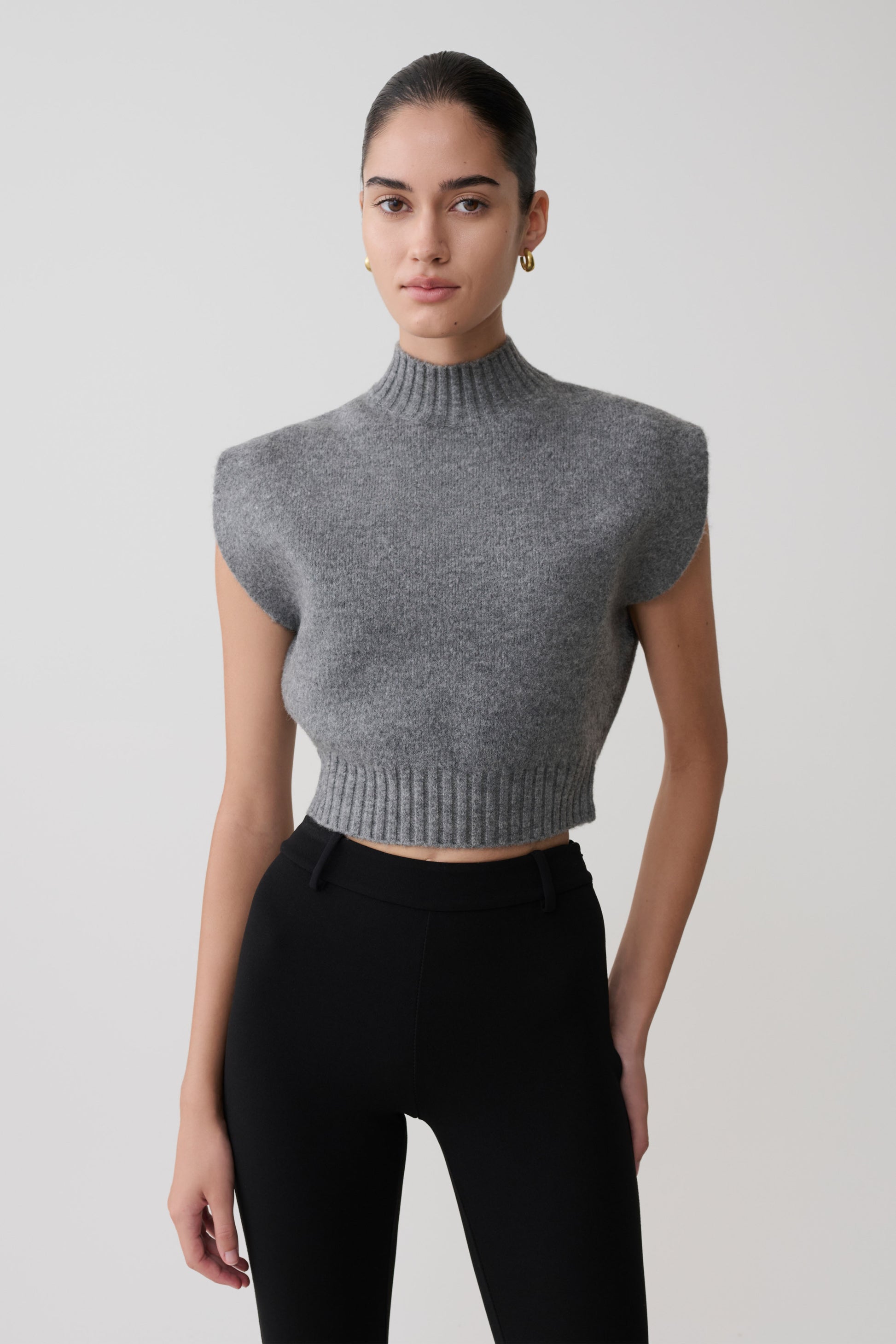 Niko Knit Oversized Top - Charcoal #5