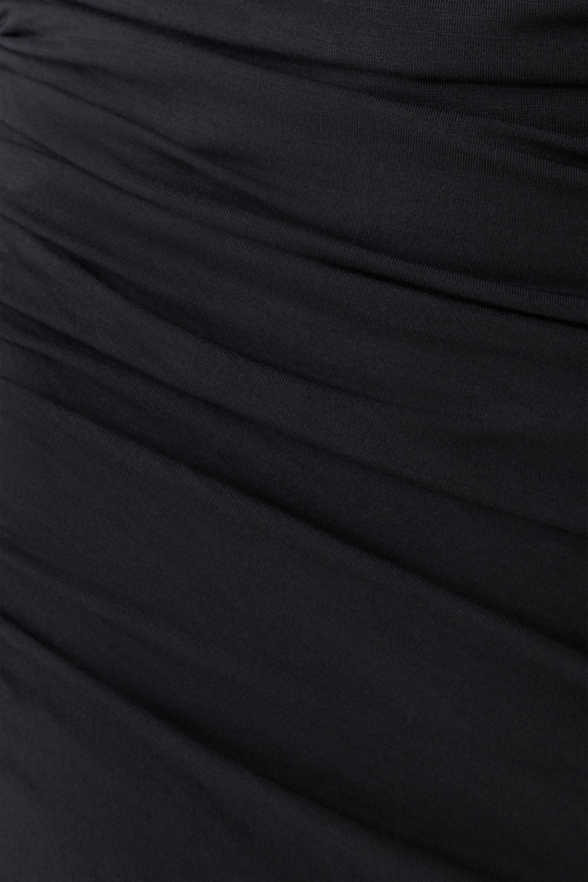 Thao Long Sleeve Gathered Mini Dress - Dark Charcoal #7