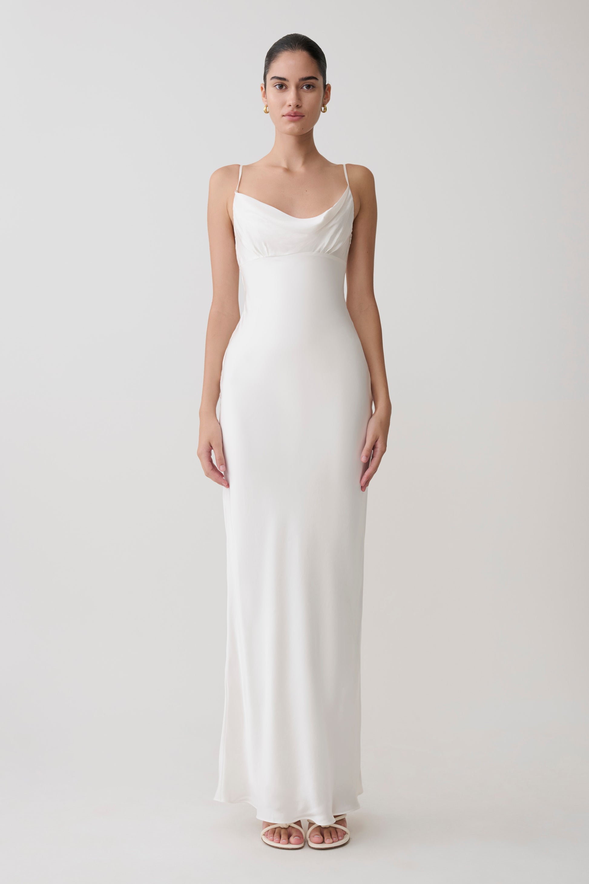 white corset satin slip dress Satin Pearl Corset Dress White