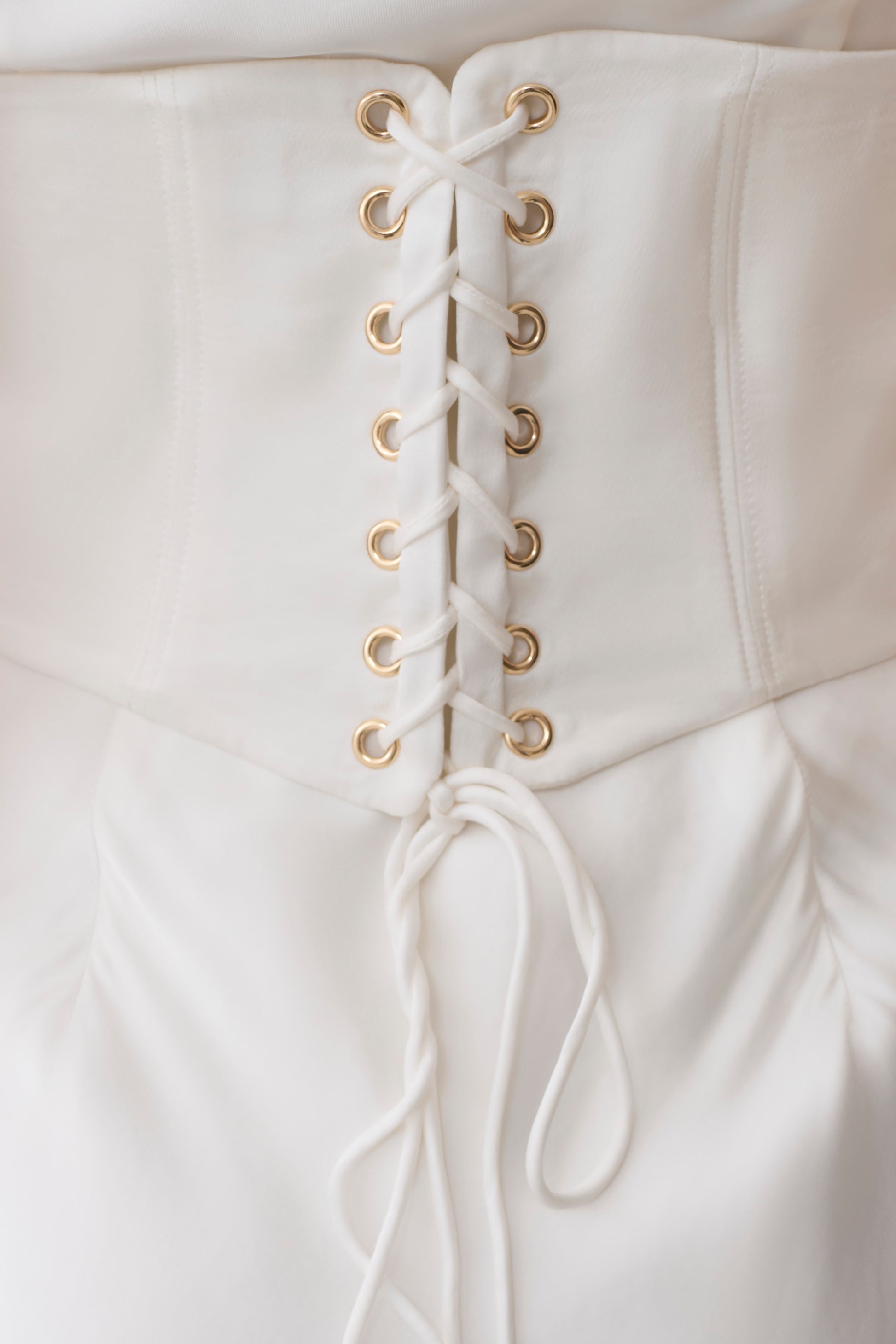 Seraphine Corset Satin Maxi Dress - Ivory #7