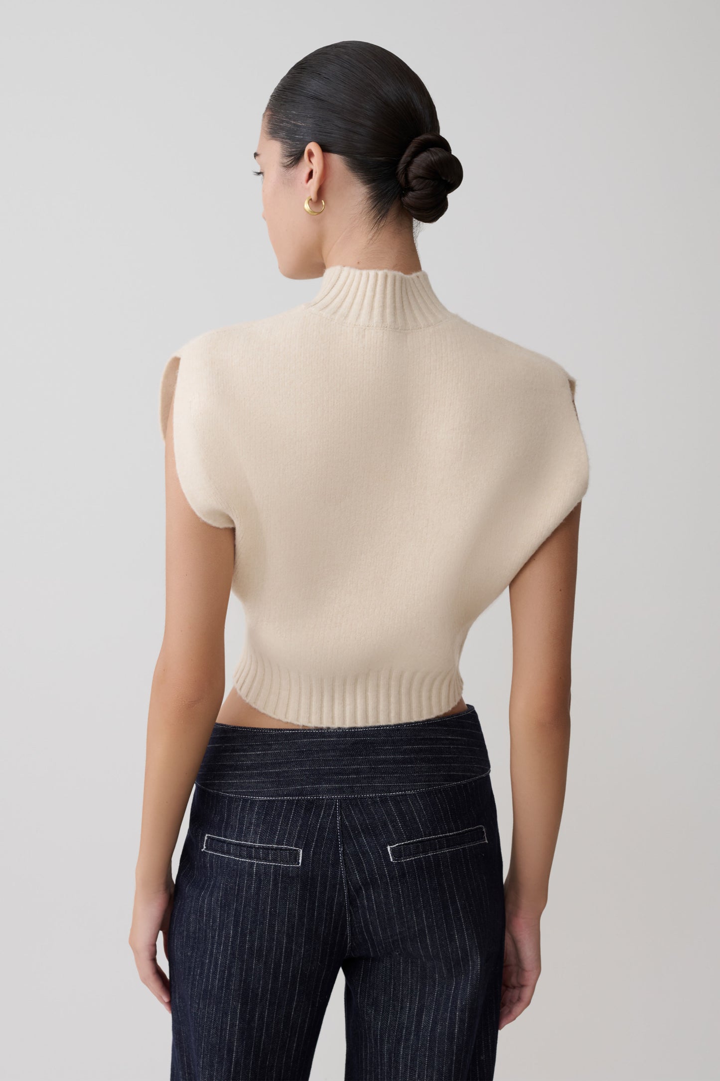 Niko Knit Oversized Top - Ivory