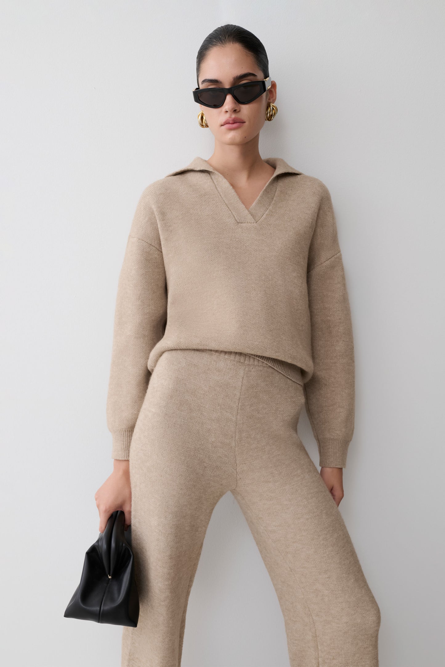 Luca Knit Jumper - Beige Marle