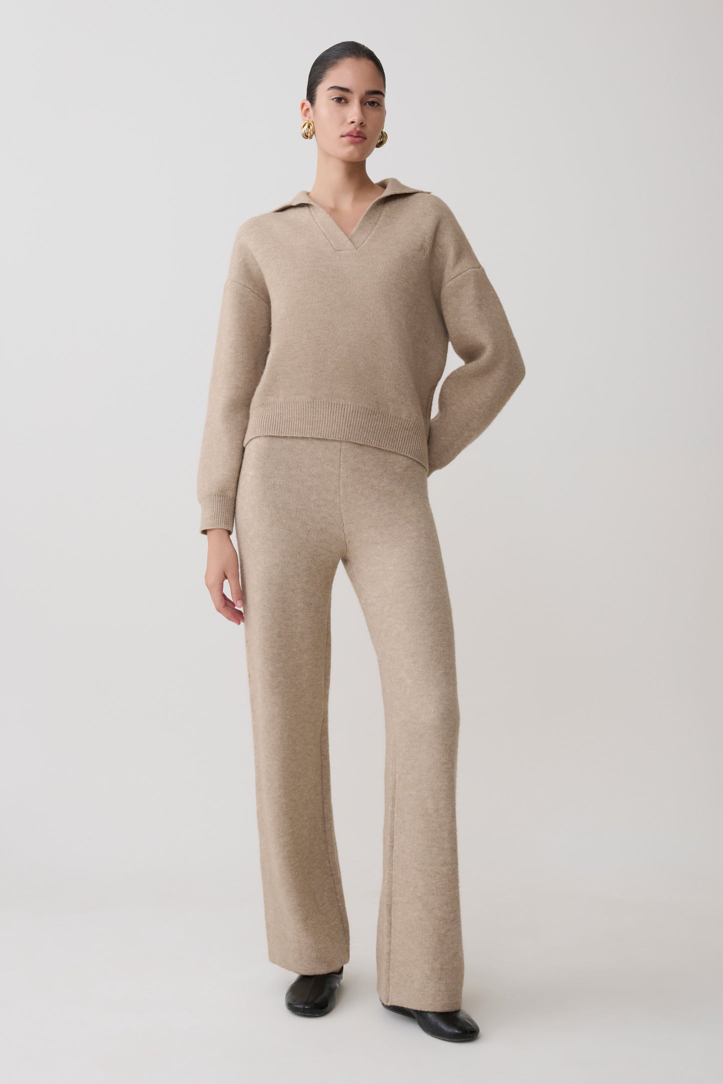 Luca Knit Jumper - Beige Marle