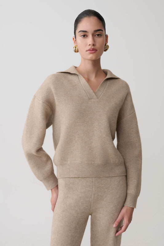 Luca Knit Jumper - Beige Marle
