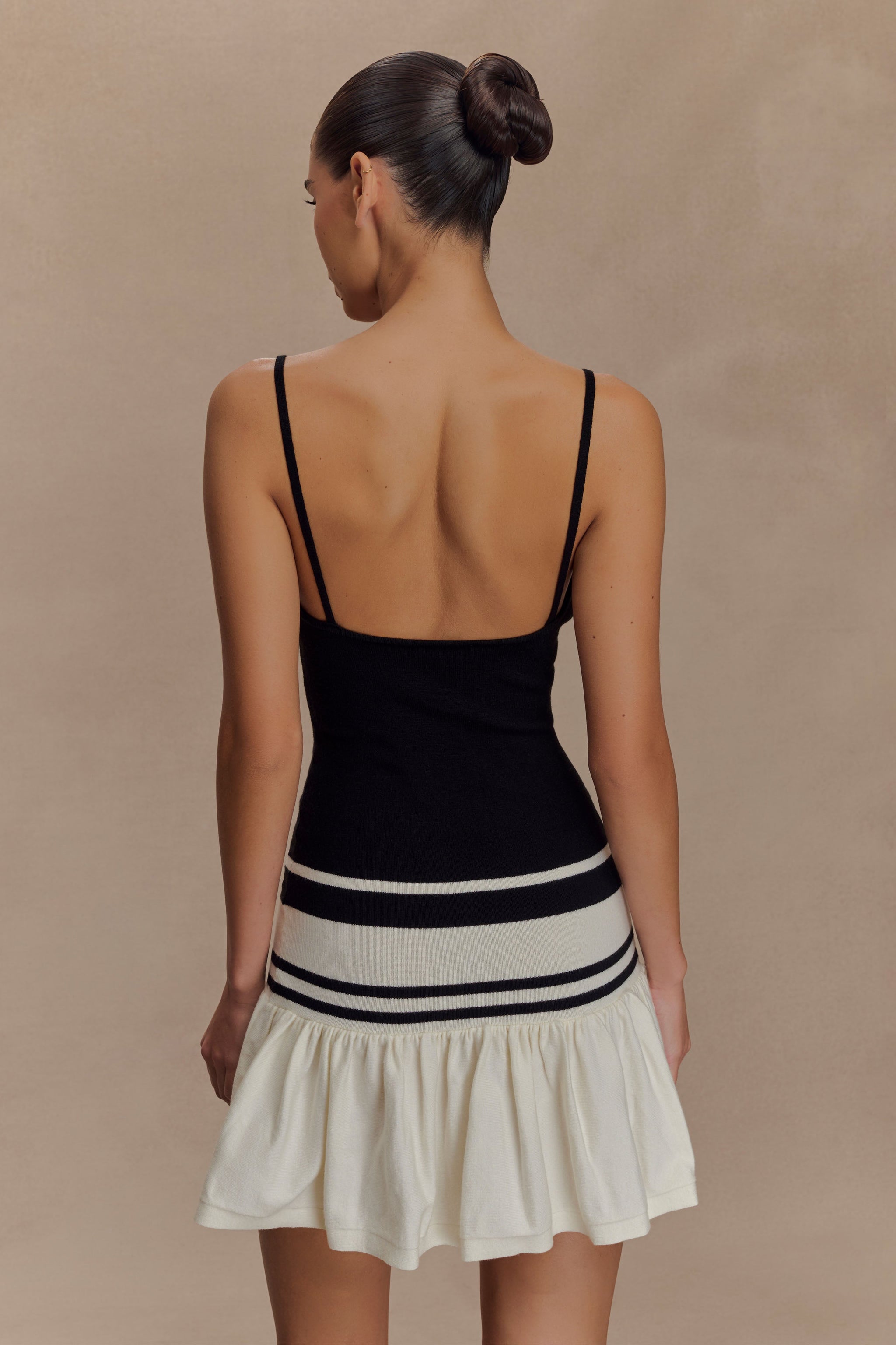 Ellison Contrast Knit Mini Dress