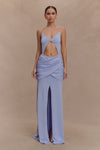 Reama Wrap Over Knit Maxi Dress - Cornflower Blue