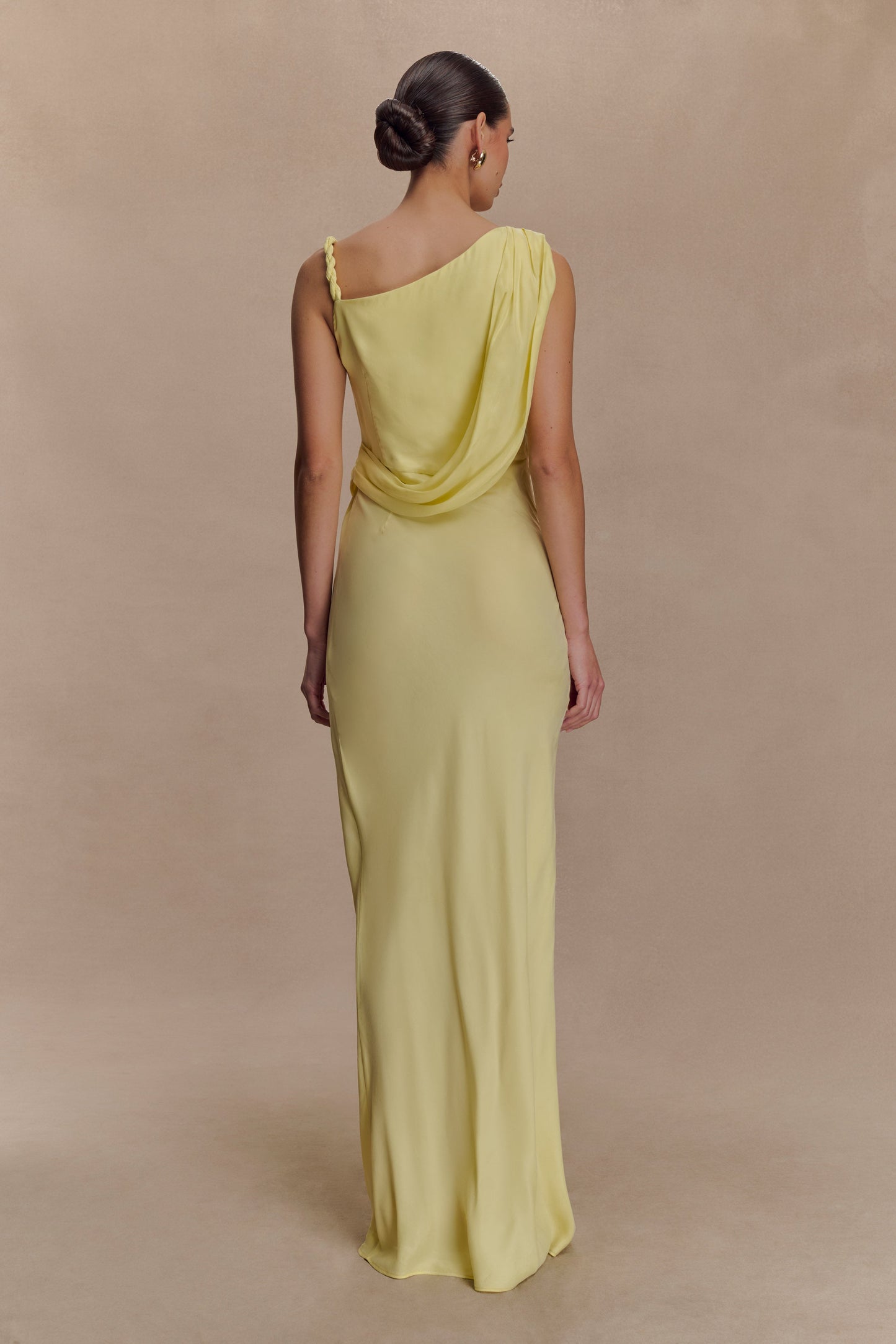 Lorieanne Draped Maxi Dress - Lemon