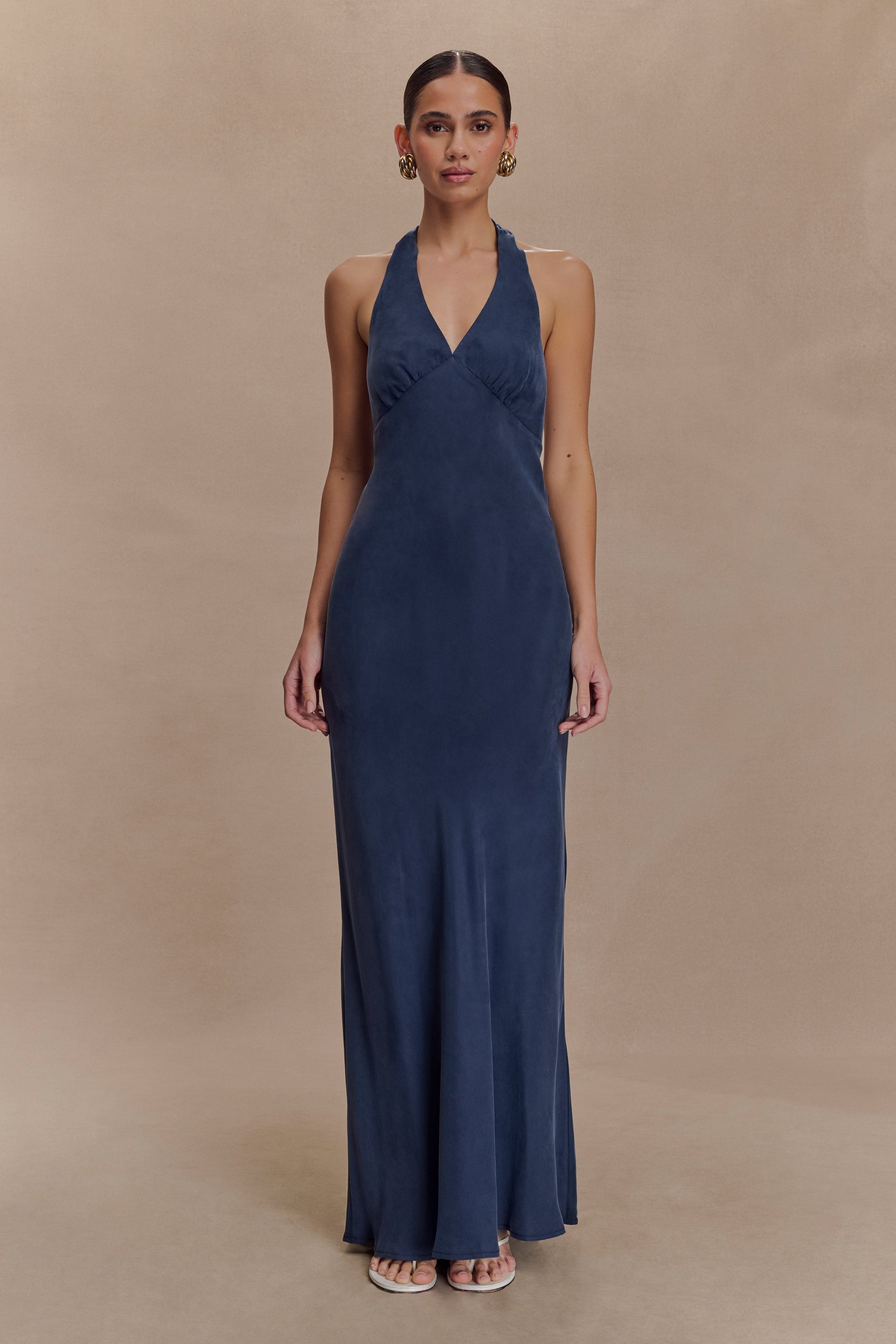 Louisiana Halter Maxi Dress - Navy | MESHKI Louisiana Halter Maxi Dress - Navy | MESHKI