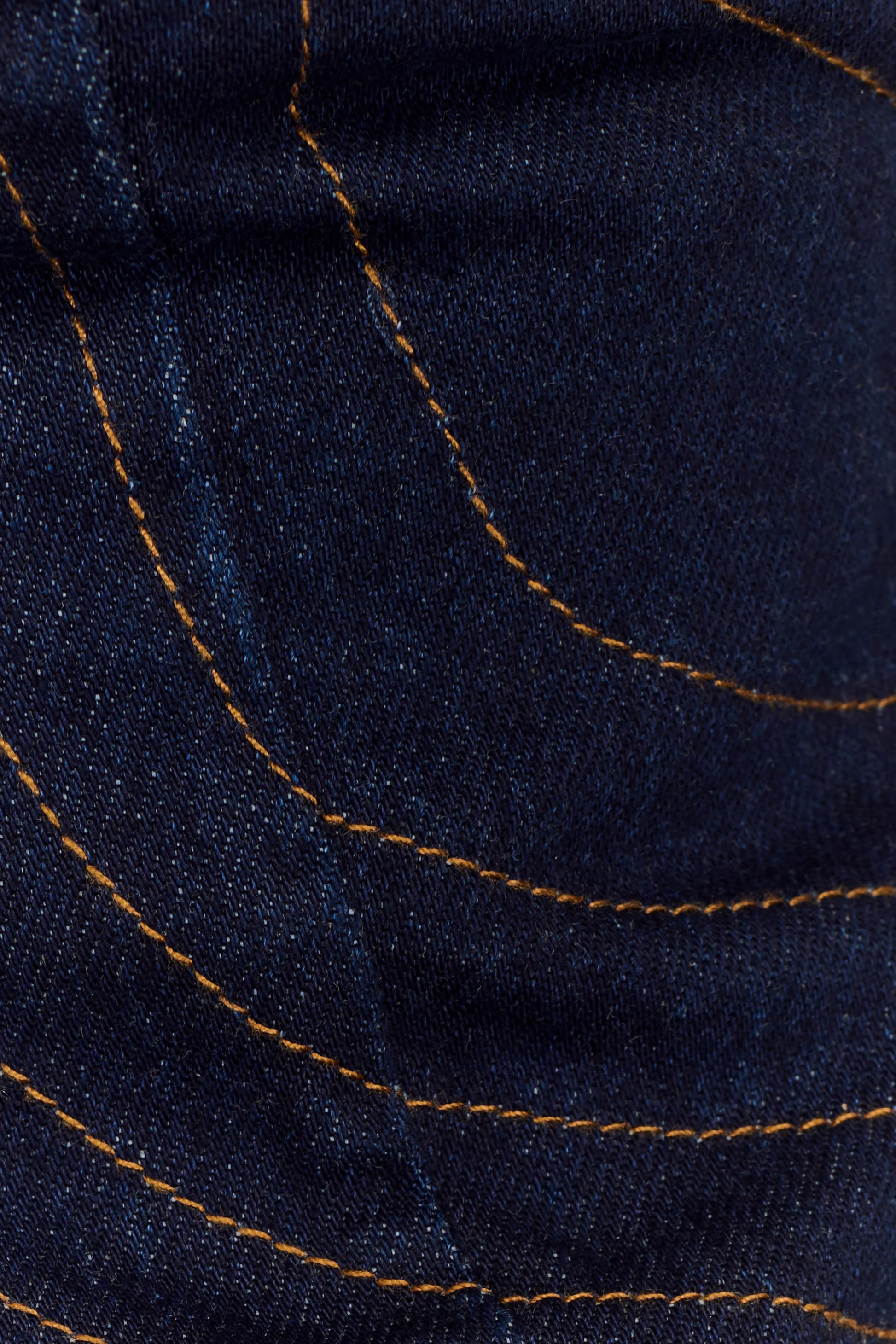 Tully Strapless Topstitch Denim Top - Indigo Blue #7