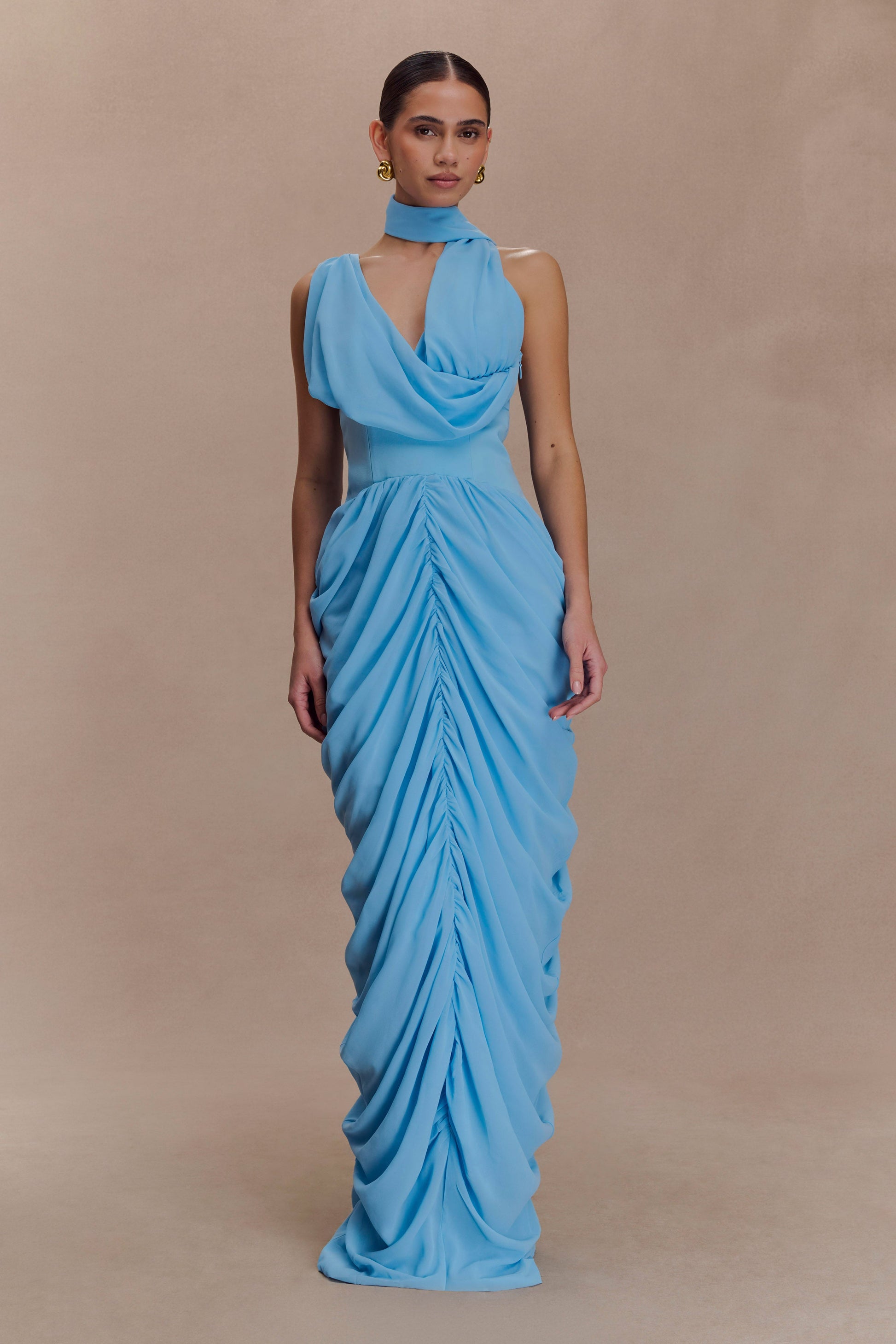 Alex Chiffon Maxi Dress - Blue | MESHKI