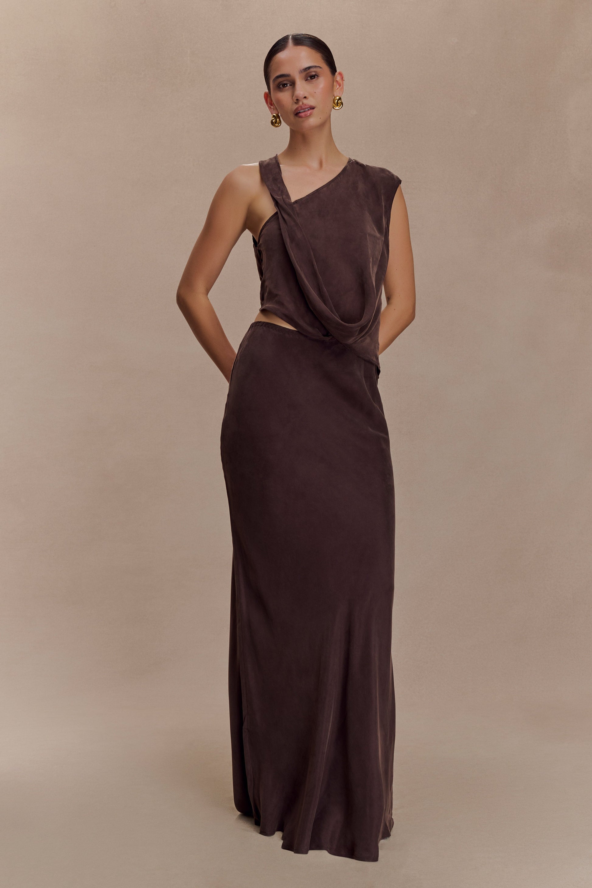 Violeta Maxi Skirt - Dark Chocolate #2
