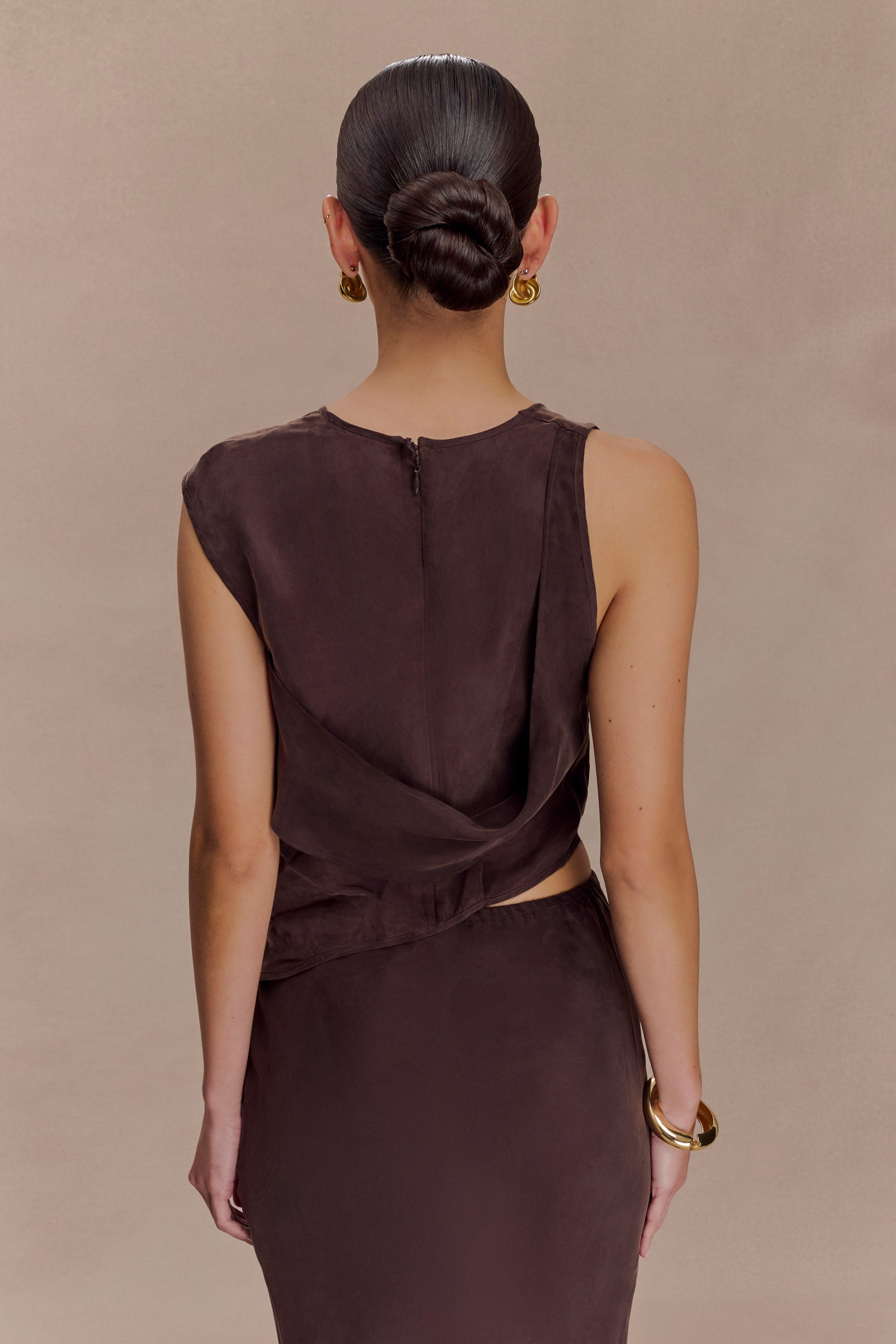 Violeta Asymmetric Top - Dark Chocolate #2