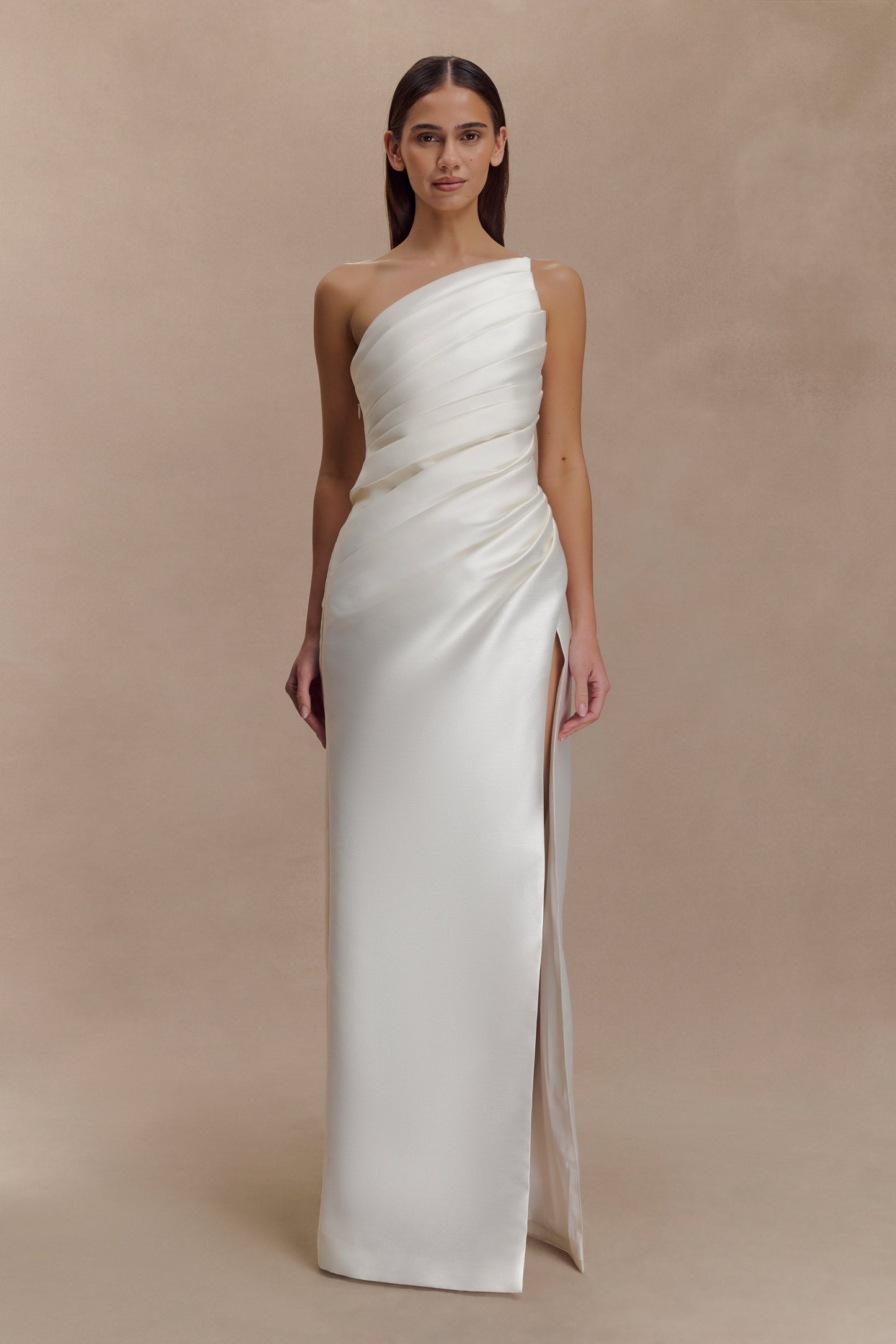 Francine One Shoulder Maxi Dress - Ivory