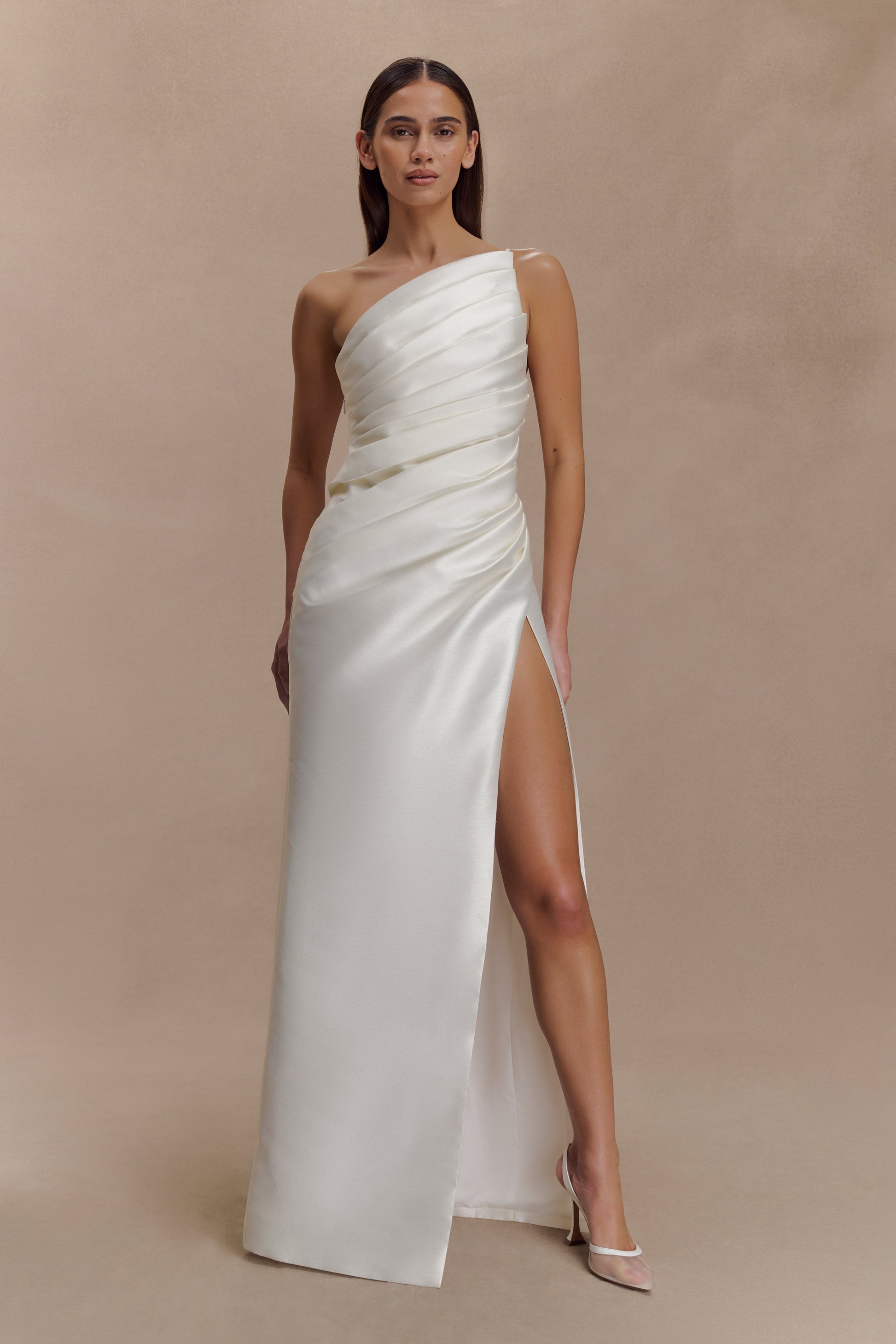 Francine One Shoulder Maxi Dress - Ivory #2