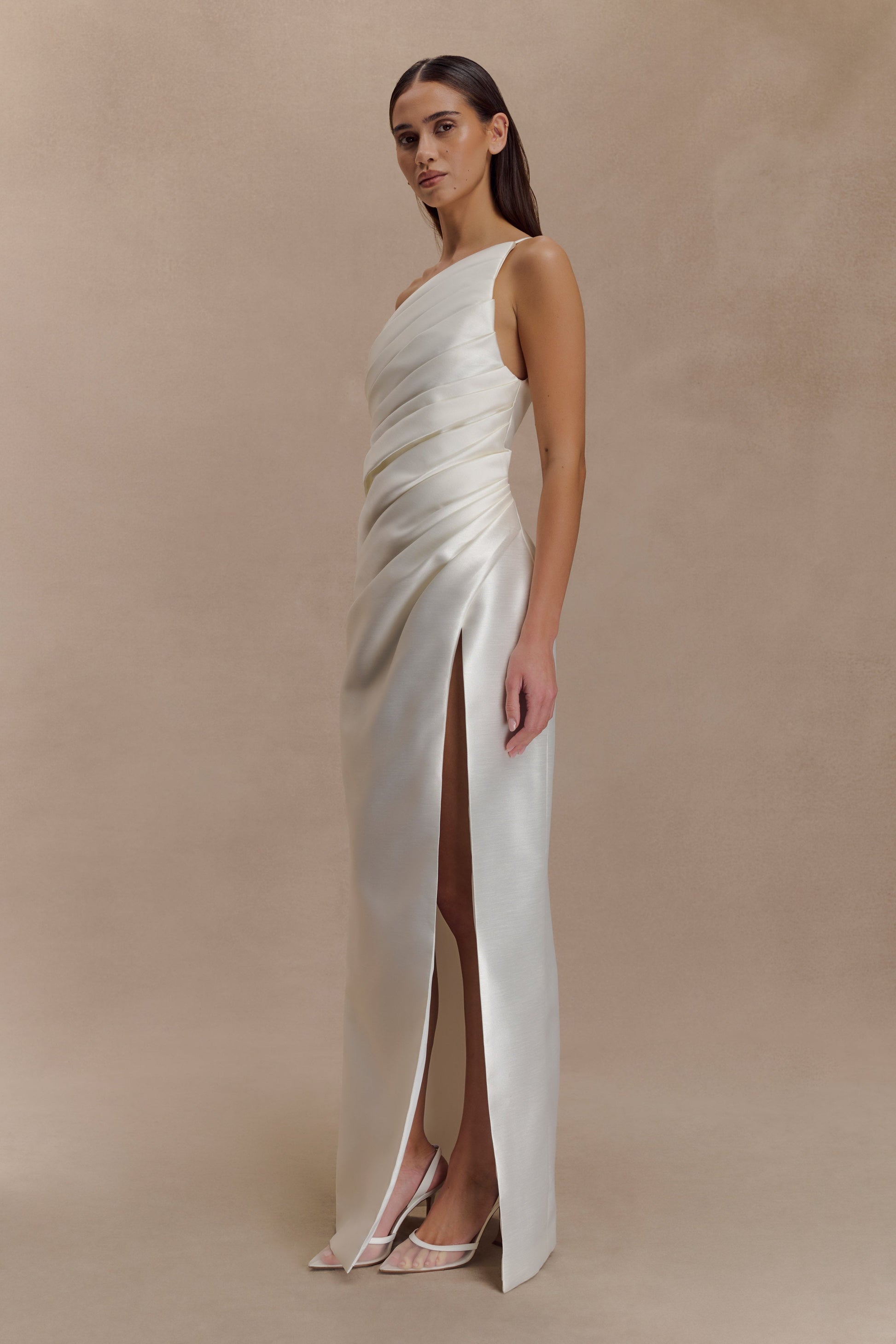 Francine One Shoulder Maxi Dress - Ivory #4
