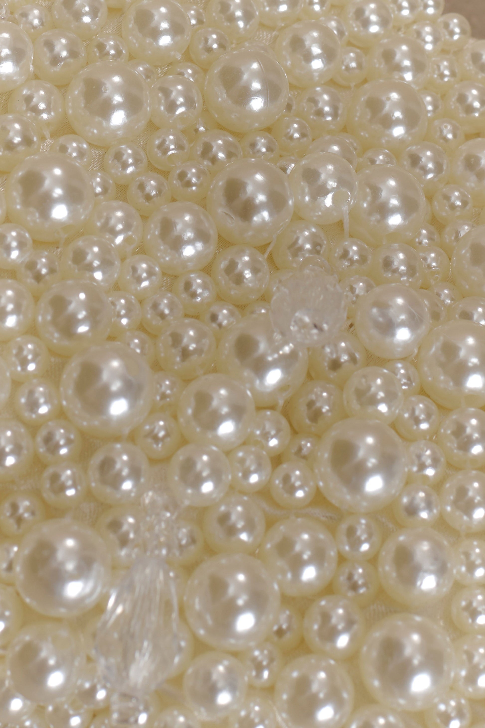 Amara Pearl Teardrop Beaded Bag - White #2