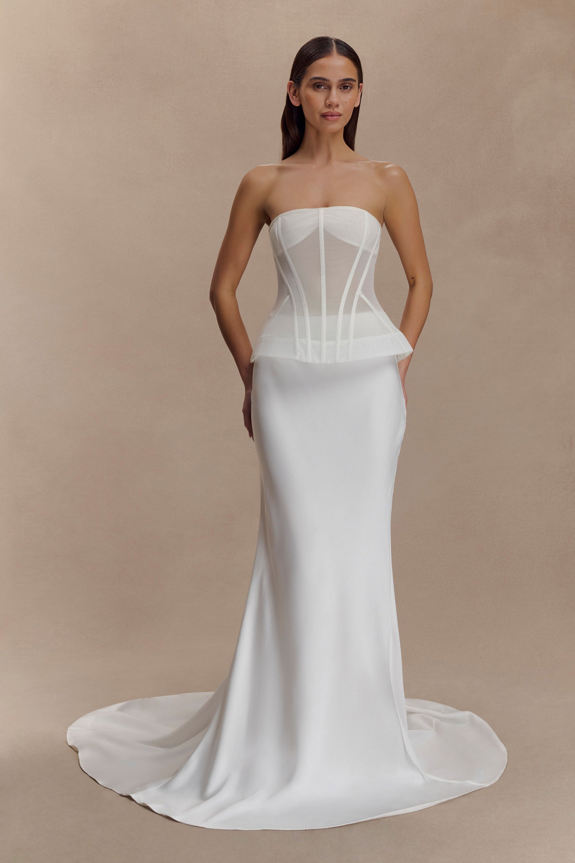 Clara Fishtail Maxi Skirt - White #3