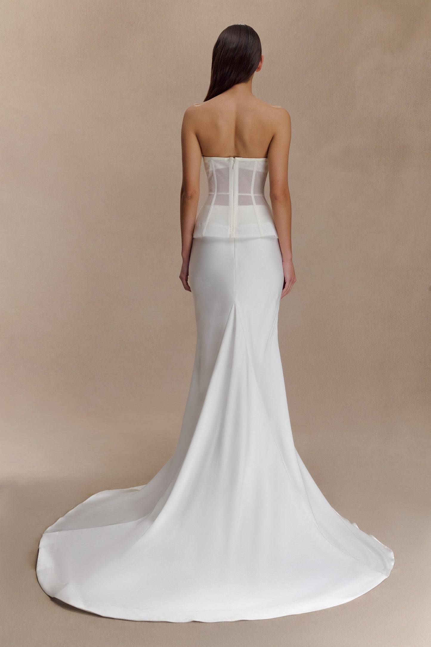 Clara Fishtail Maxi Skirt - White