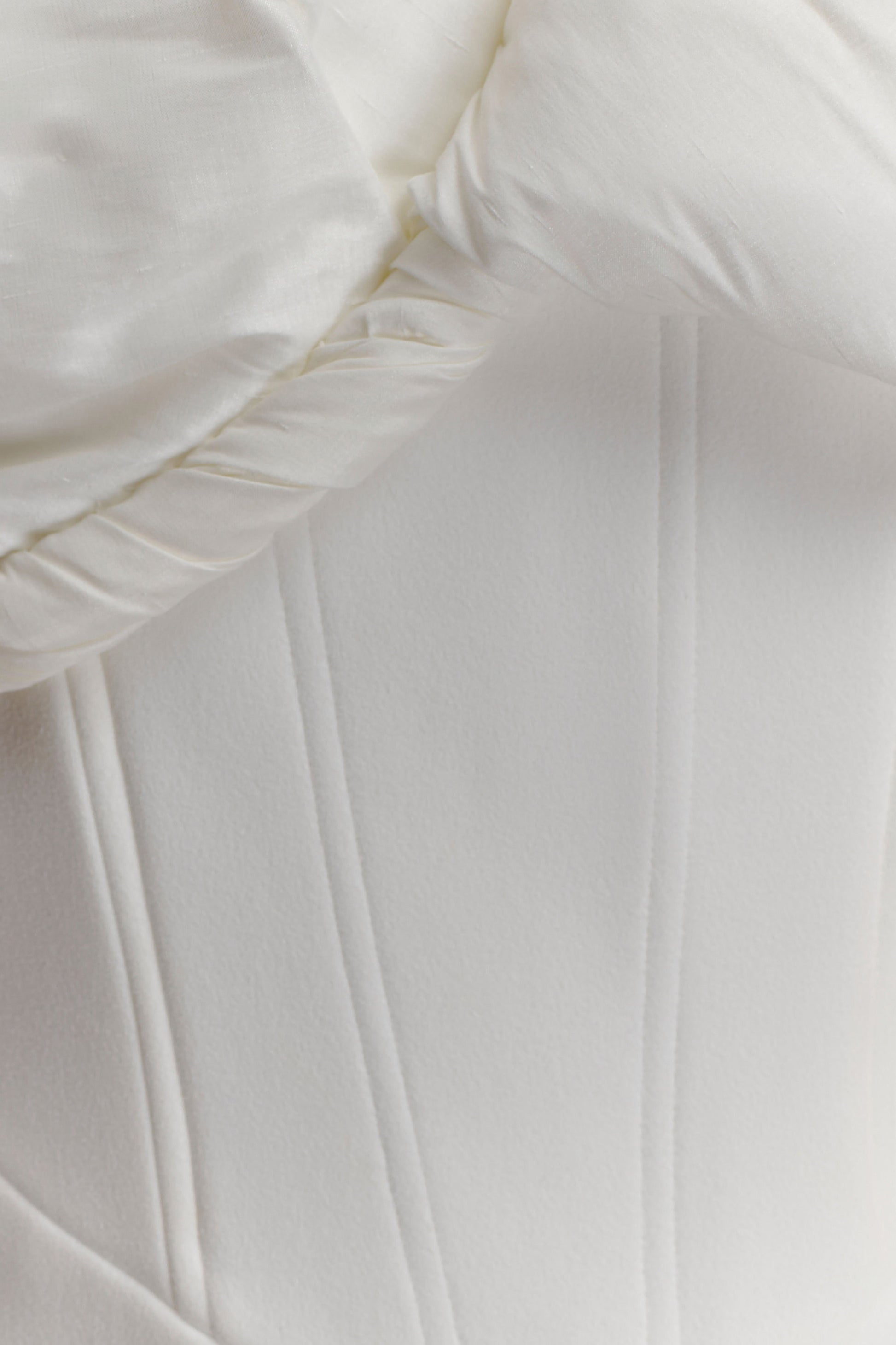 Aphrodite Off Shoulder Crepe Mini Dress - Ivory #8