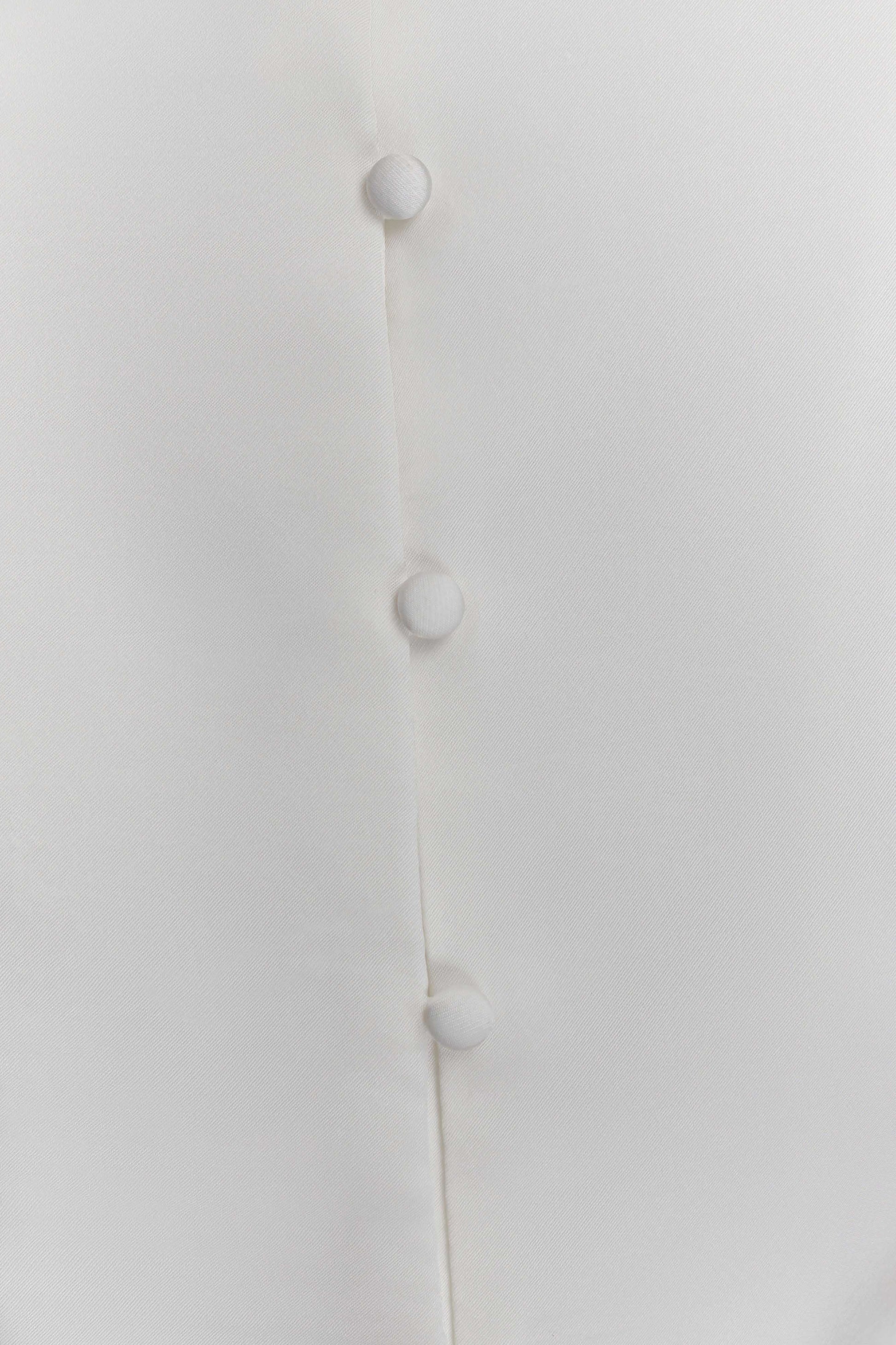 Anne Short Sleeve Satin Top - White #6