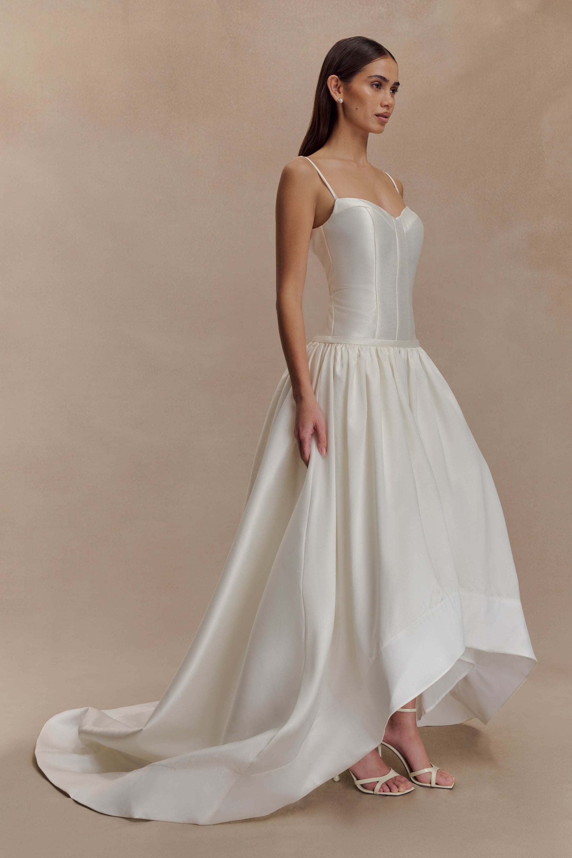 Carol Taffeta Maxi Gown - Ivory #4