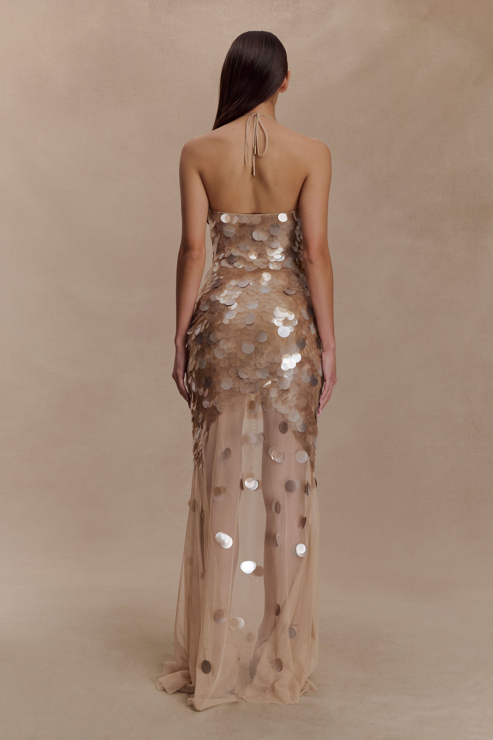 Jenny Hand Embellished Maxi Dress - Gold #7